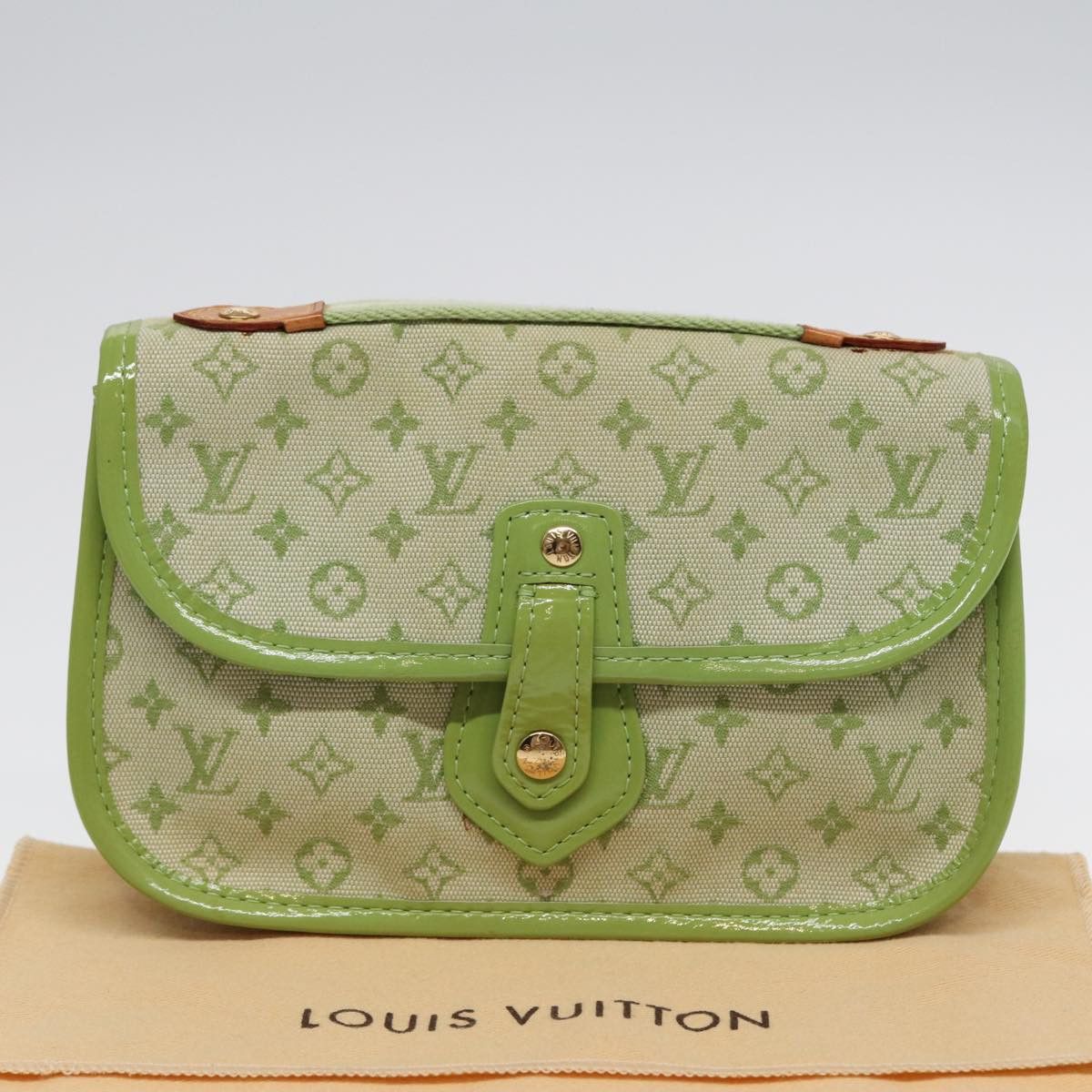 Louis Vuitton Marie Green Canvas Clutch Bag (Pre-Owned) Size ONE SIZE - 14 Thumbnail