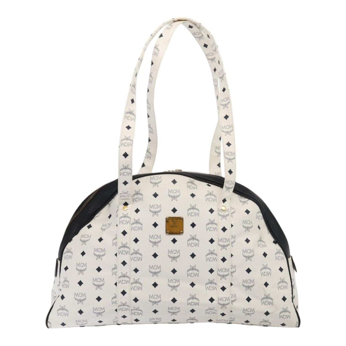 MCM Visetos White Canvas Shoulder Bag (Pre-Owned) Size ONE SIZE - 17 Thumbnail