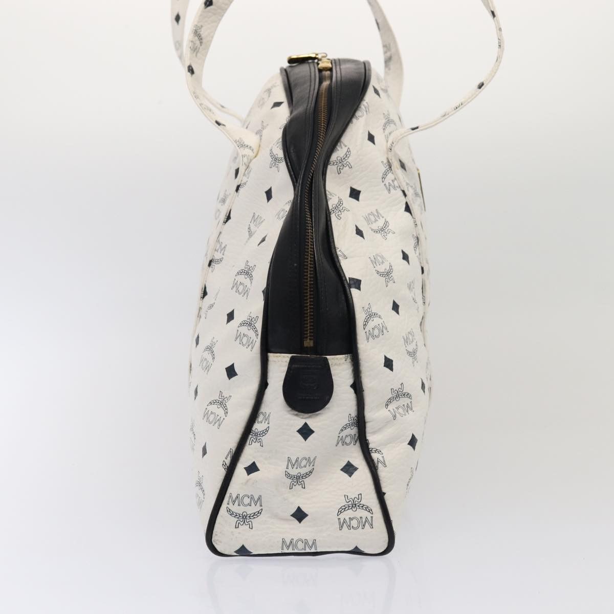 MCM Visetos White Canvas Shoulder Bag (Pre-Owned) Size ONE SIZE - 4 Thumbnail