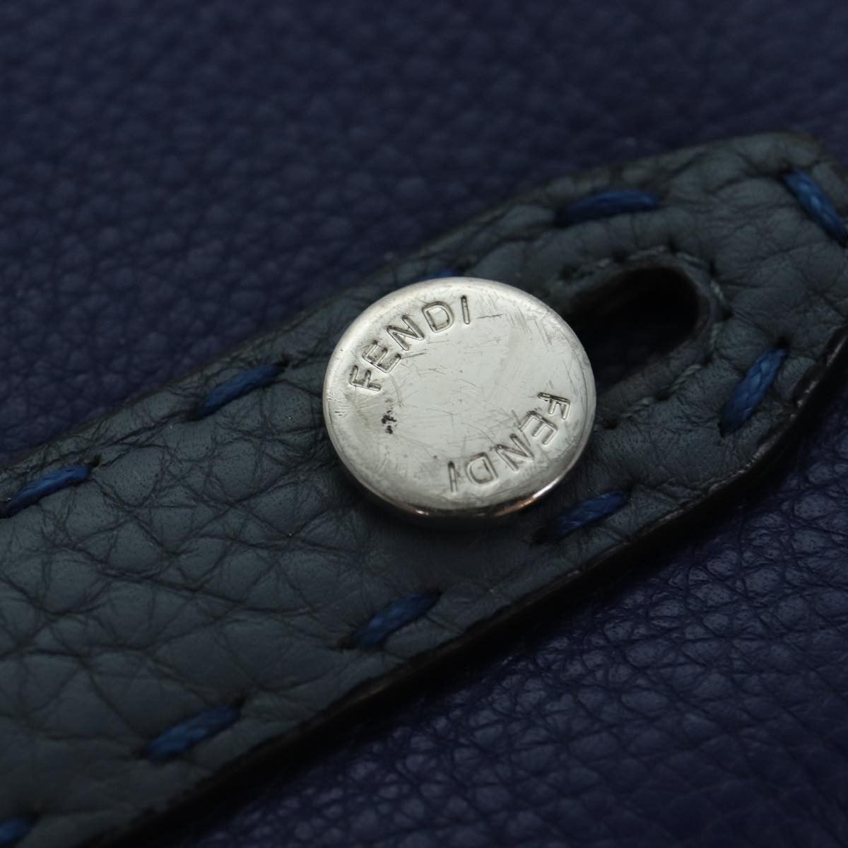 Fendi Selleria Blue Leather Clutch Bag (Pre-Owned) Size ONE SIZE - 9 Thumbnail
