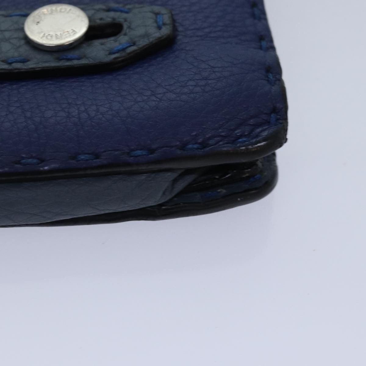 Fendi Selleria Blue Leather Clutch Bag (Pre-Owned) Size ONE SIZE - 7 Thumbnail