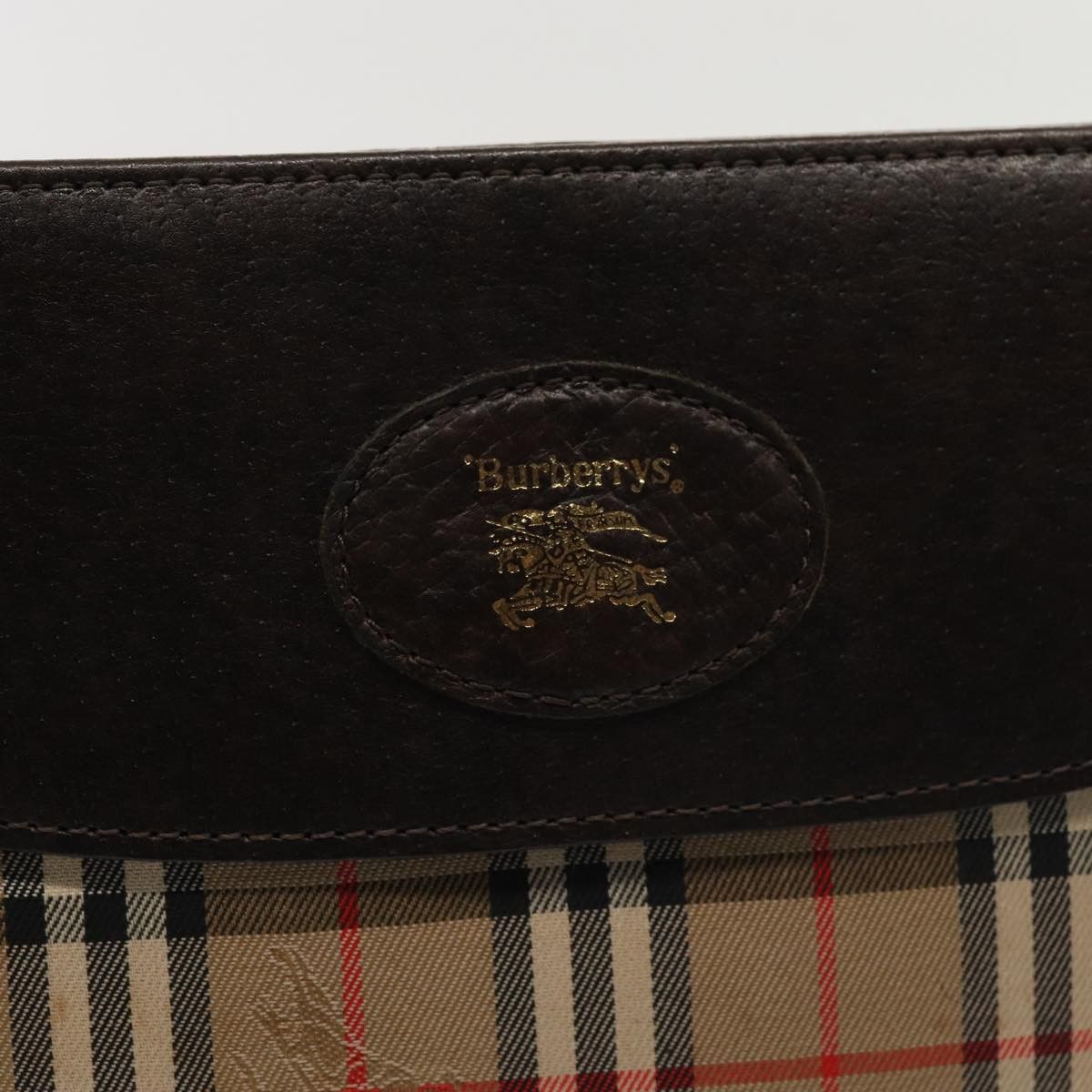 Burberry Nova Check Beige Canvas Clutch Bag (Pre-Owned) Size ONE SIZE - 8 Thumbnail
