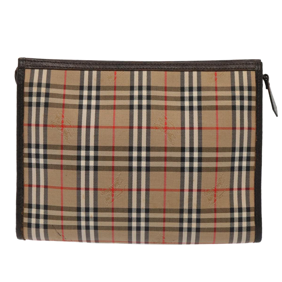 Burberry Nova Check Beige Canvas Clutch Bag (Pre-Owned) Size ONE SIZE - 2 Thumbnail