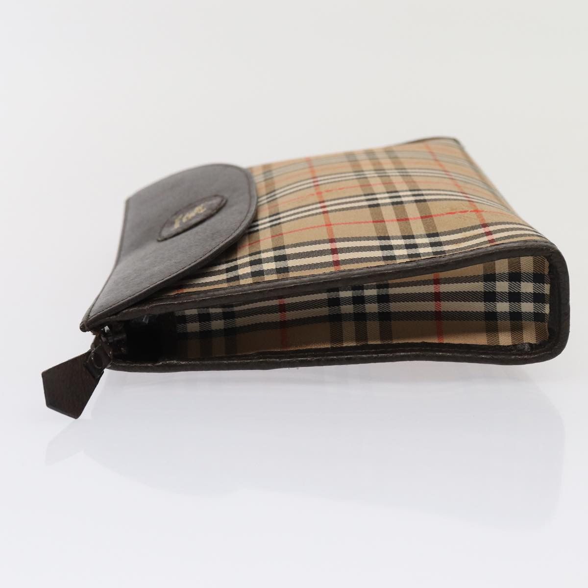 Burberry Nova Check Beige Canvas Clutch Bag (Pre-Owned) Size ONE SIZE - 11 Thumbnail
