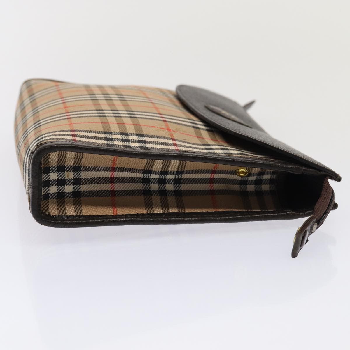 Burberry Nova Check Beige Canvas Clutch Bag (Pre-Owned) Size ONE SIZE - 3 Thumbnail
