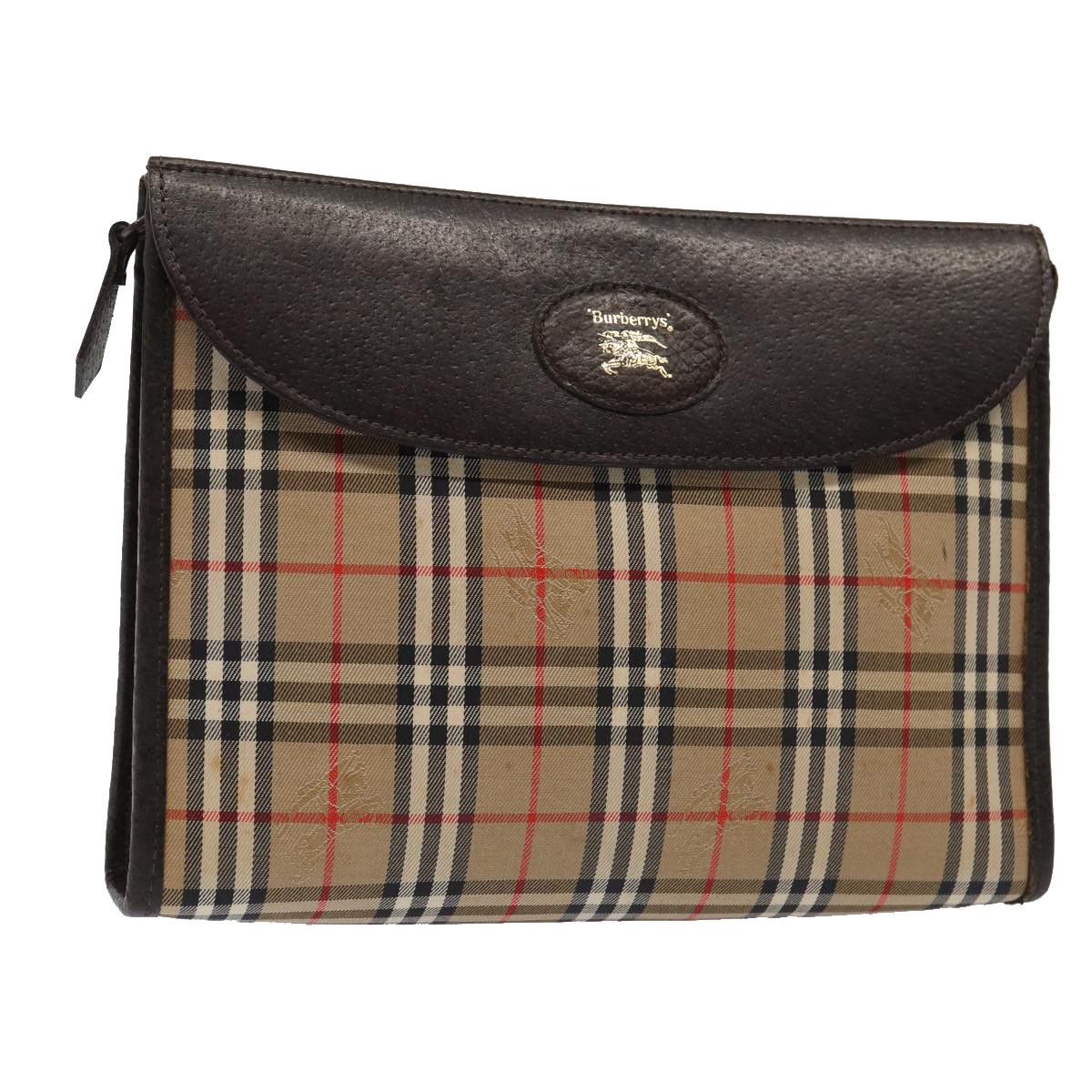 Burberry Nova Check Beige Canvas Clutch Bag (Pre-Owned) Size ONE SIZE - 10 Thumbnail