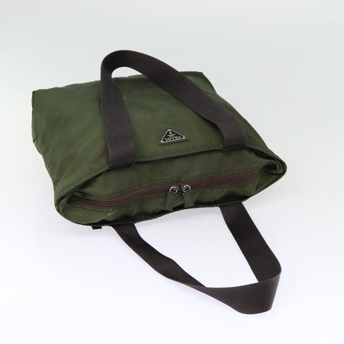 Prada Tessuto Khaki Synthetic Tote Bag (Pre-Owned) Size ONE SIZE - 20 Thumbnail