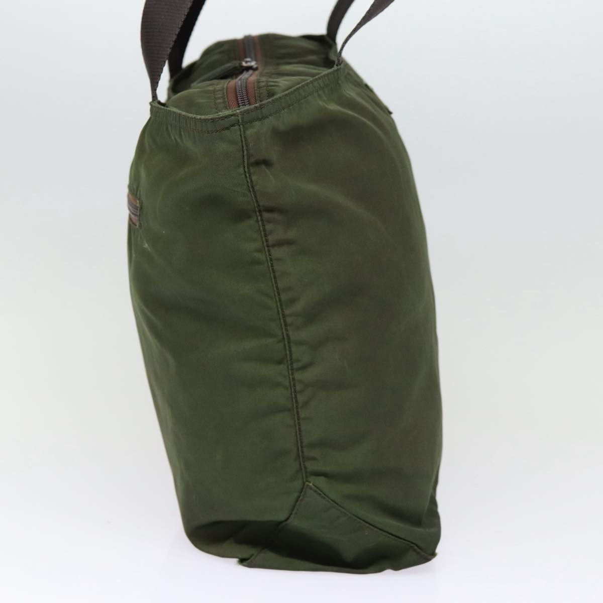 Prada Tessuto Khaki Synthetic Tote Bag (Pre-Owned) Size ONE SIZE - 4 Thumbnail