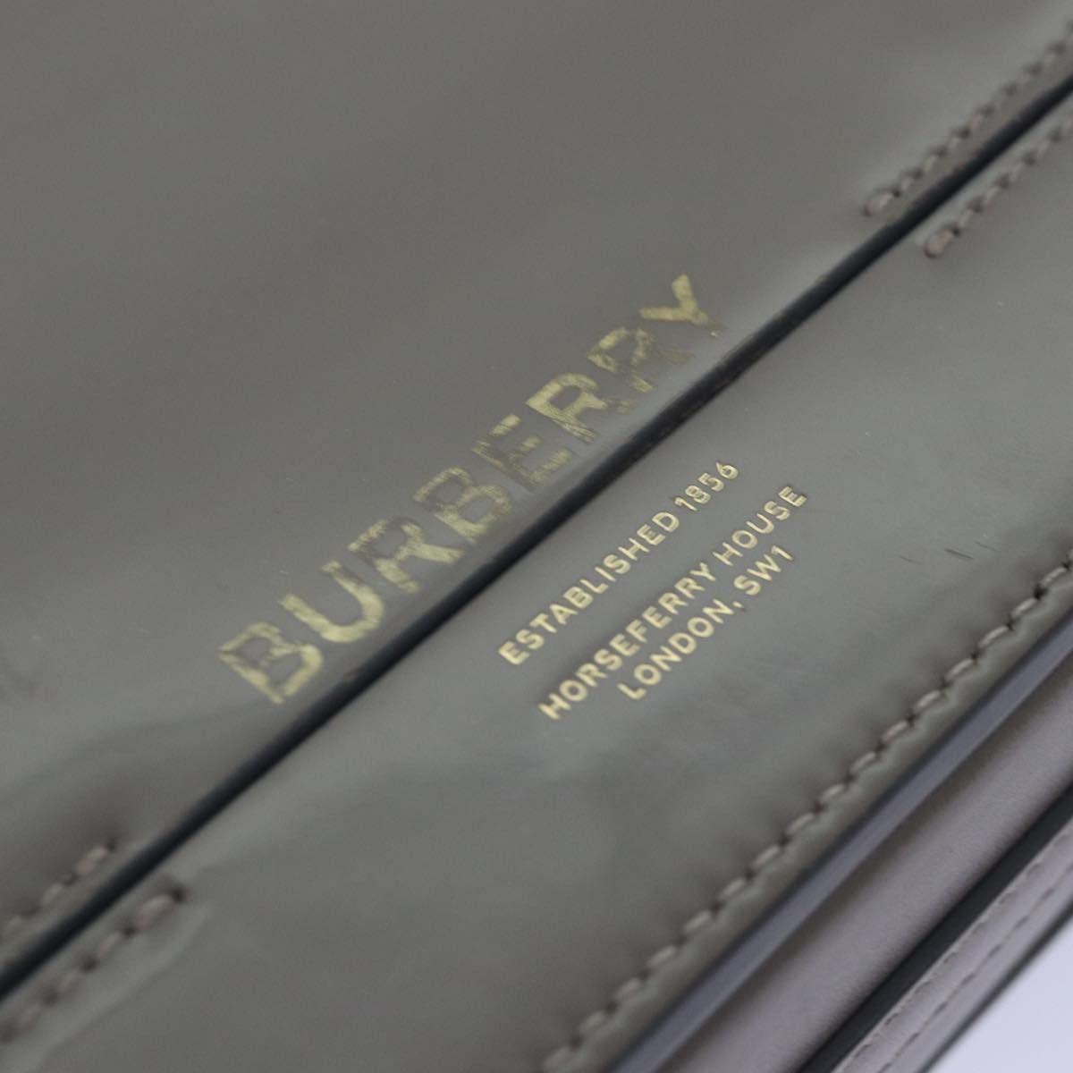 Burberry Grey Patent Leather Shoulder Bag (Pre-Owned) Size ONE SIZE - 13 Thumbnail