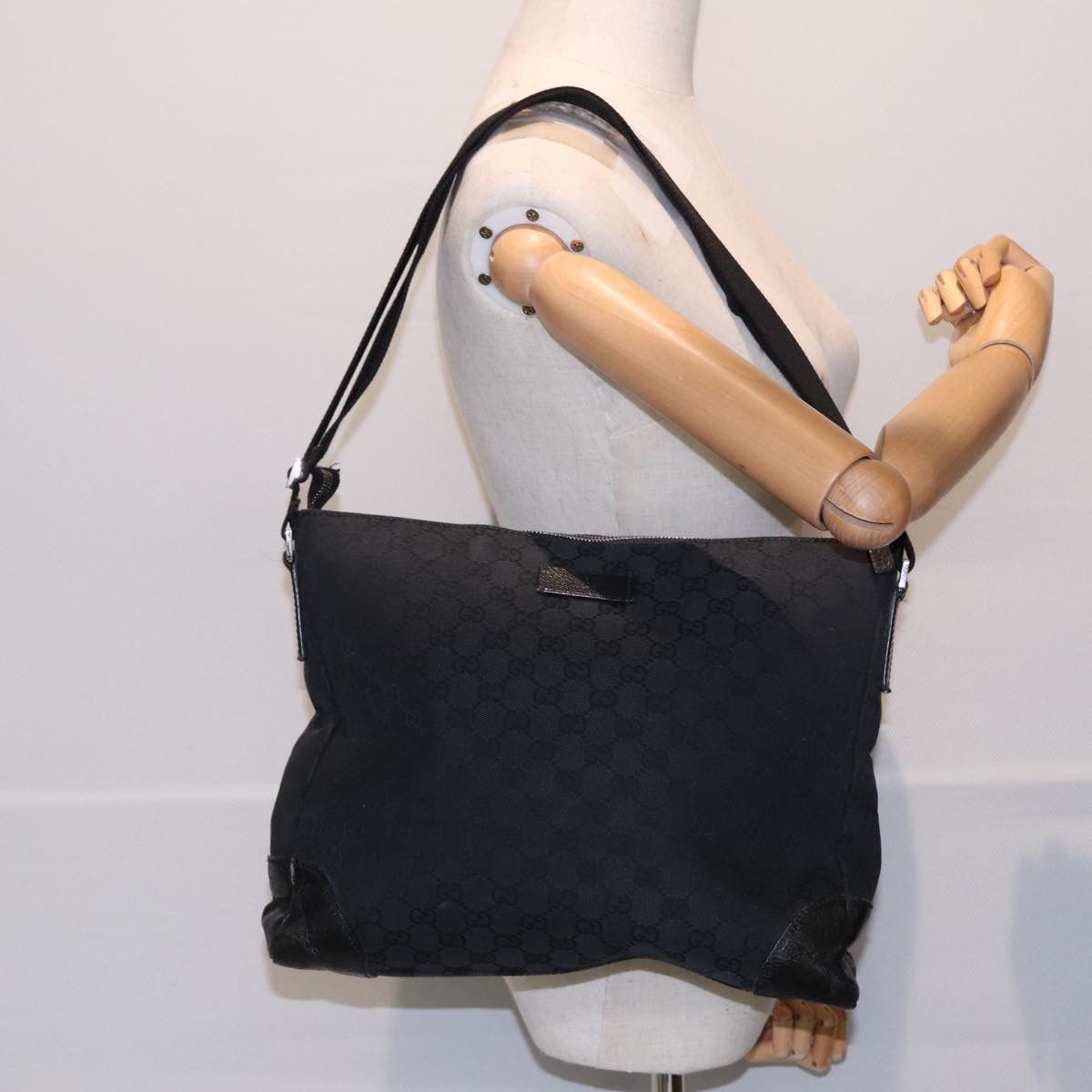 Gucci Gg Canvas Black Canvas Shoulder Bag (Pre-Owned) Size ONE SIZE - 17 Thumbnail