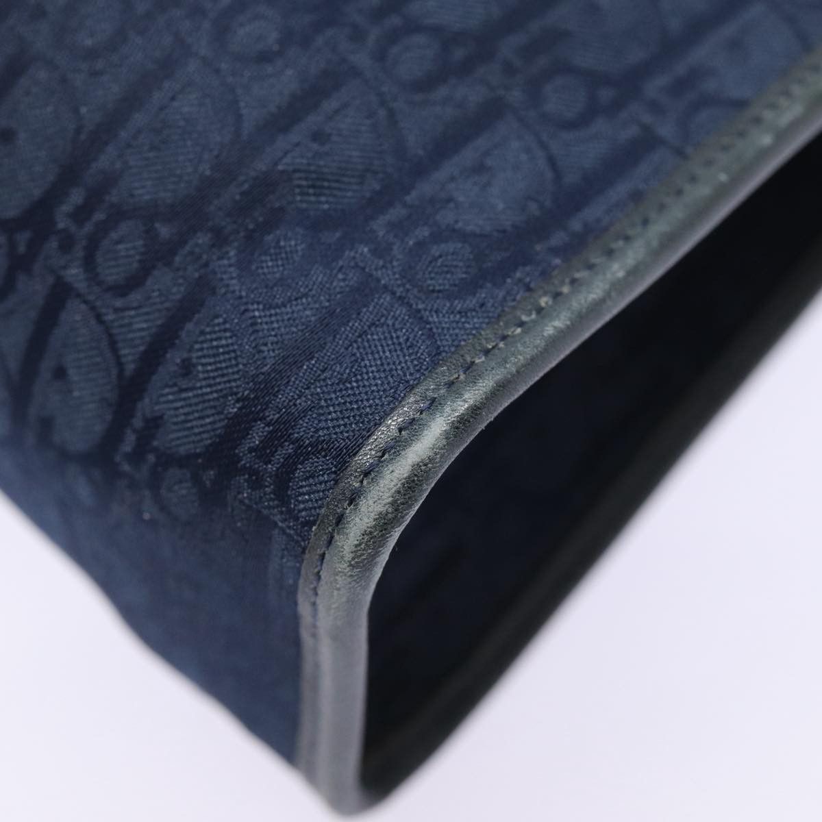 Dior Trotter Navy Canvas Clutch Bag (Pre-Owned) Size ONE SIZE - 13 Thumbnail