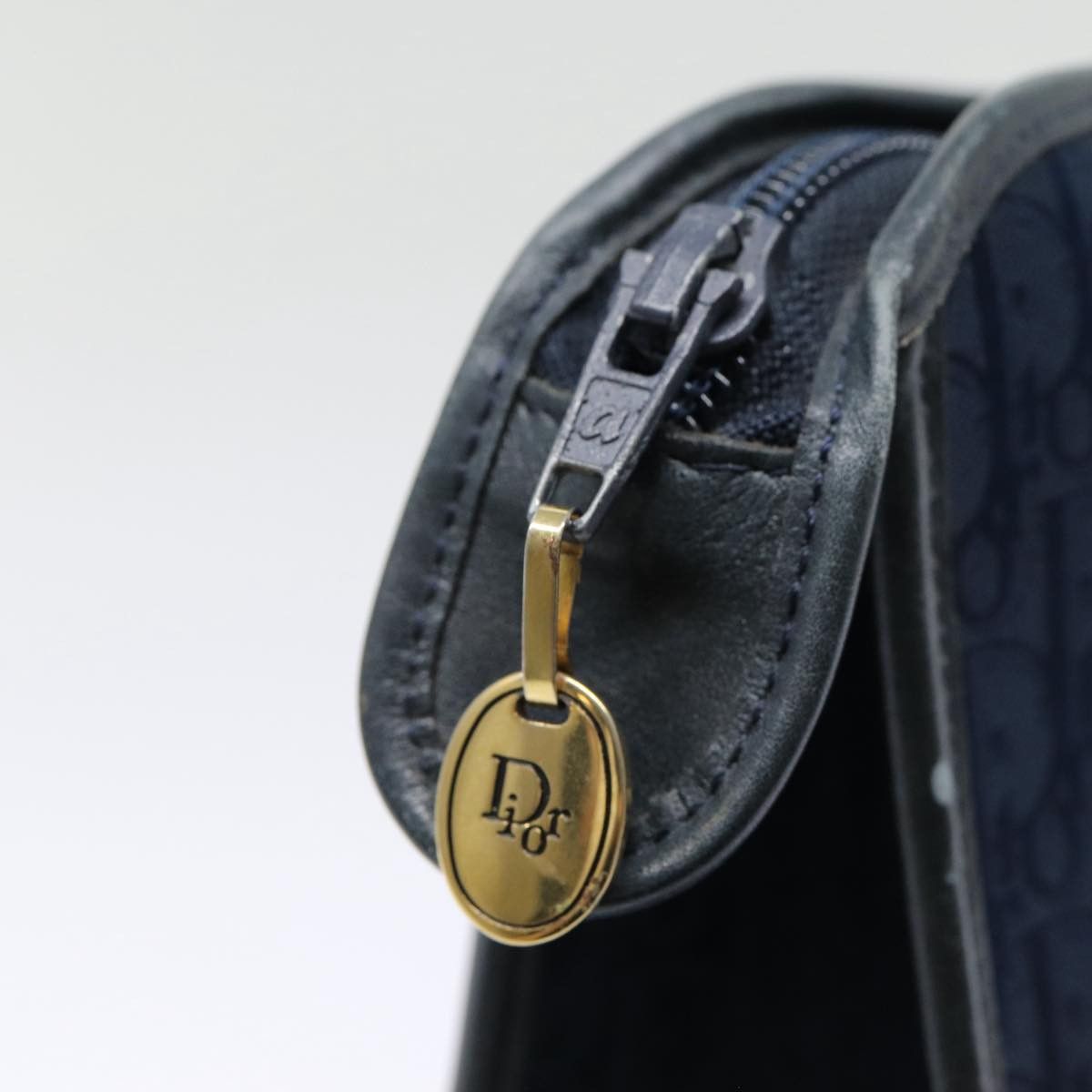 Dior Trotter Navy Canvas Clutch Bag (Pre-Owned) Size ONE SIZE - 5 Thumbnail