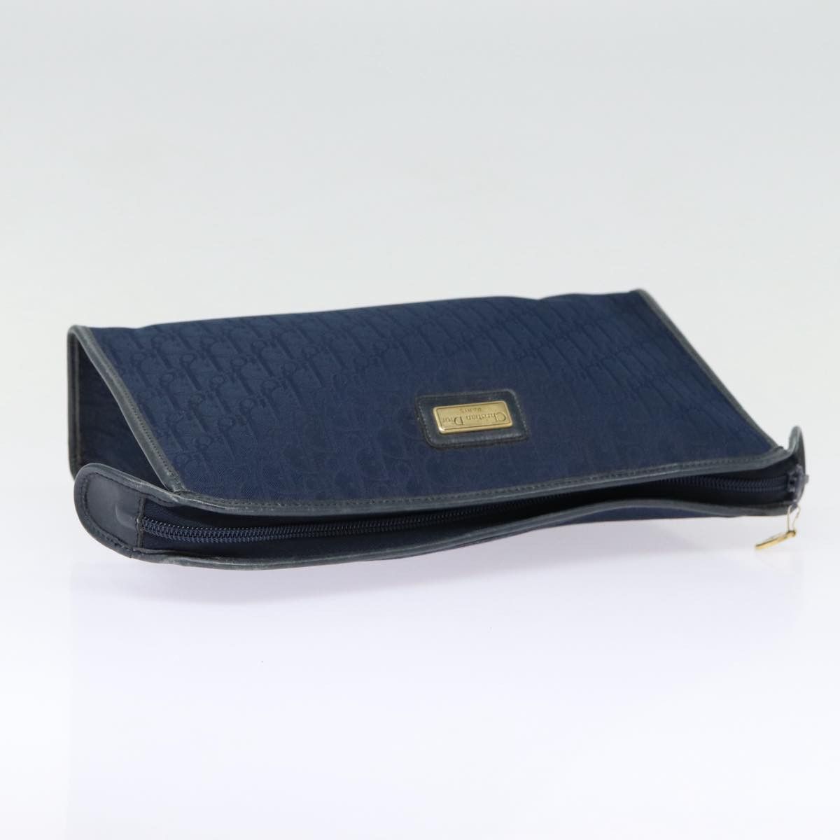 Dior Trotter Navy Canvas Clutch Bag (Pre-Owned) Size ONE SIZE - 10 Thumbnail