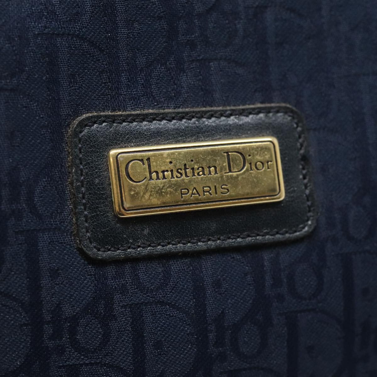 Dior Trotter Navy Canvas Clutch Bag (Pre-Owned) Size ONE SIZE - 9 Thumbnail
