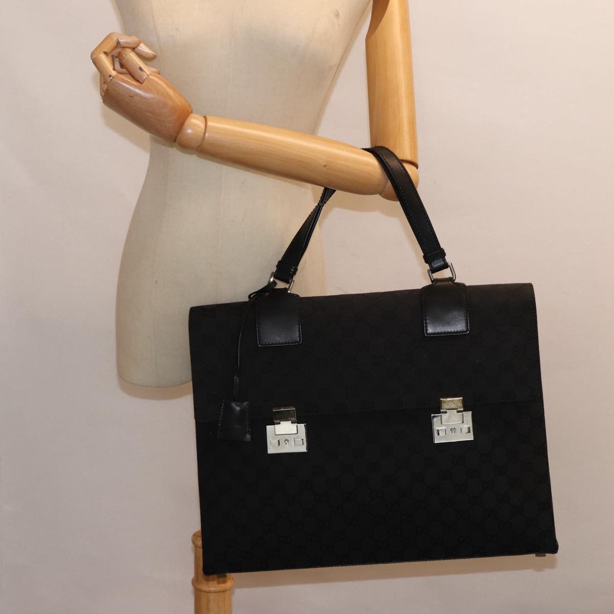 Gucci Gg Canvas Black Canvas Briefcase Bag (Pre-Owned) Size ONE SIZE - 17 Thumbnail