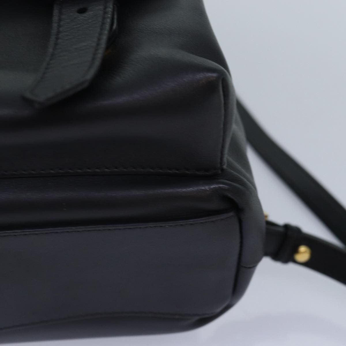 Versace Virtus Black Leather Backpack Bag (Pre-Owned) Size ONE SIZE - 8 Thumbnail