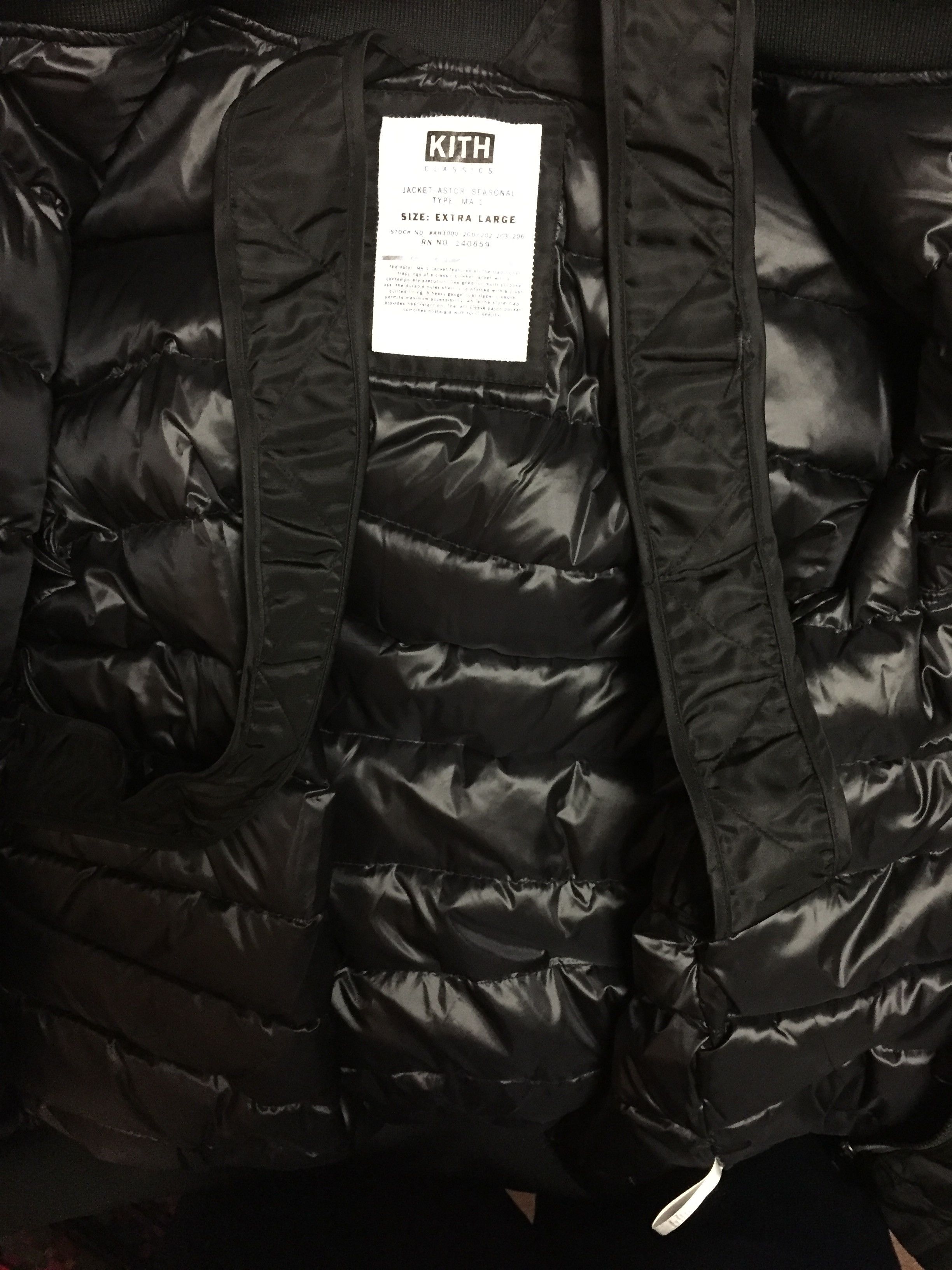 083052● KITH CLASSICS ASTOR MA-1 JACKET Kith KITH Classics Astor MA-1 DOWN Jacket - Black | Grailed