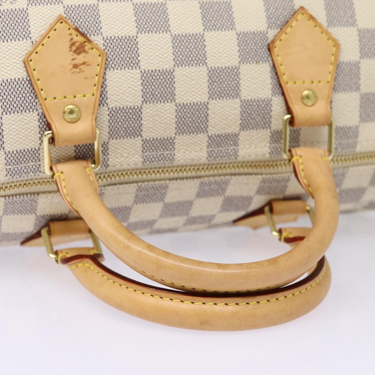 Louis Vuitton Speedy 30 White Canvas Handbag (Pre-Owned) Size ONE SIZE - 14 Thumbnail