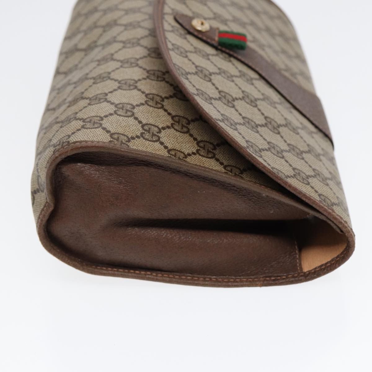Gucci Sherry Brown Canvas Clutch Bag (Pre-Owned) Size ONE SIZE - 3 Thumbnail
