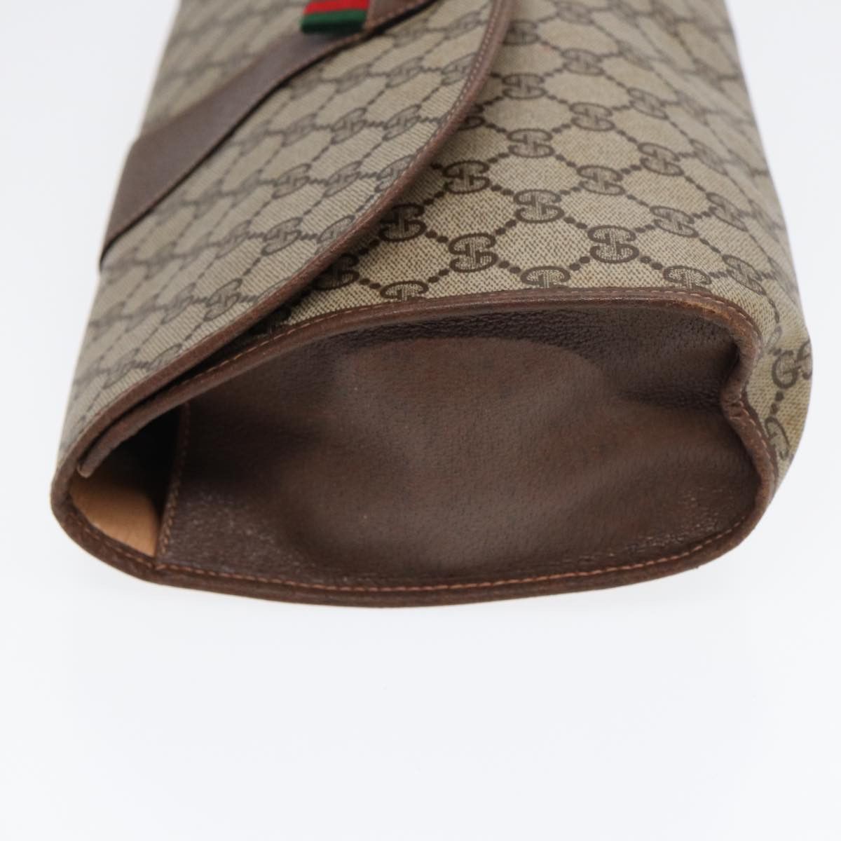 Gucci Sherry Brown Canvas Clutch Bag (Pre-Owned) Size ONE SIZE - 4 Thumbnail