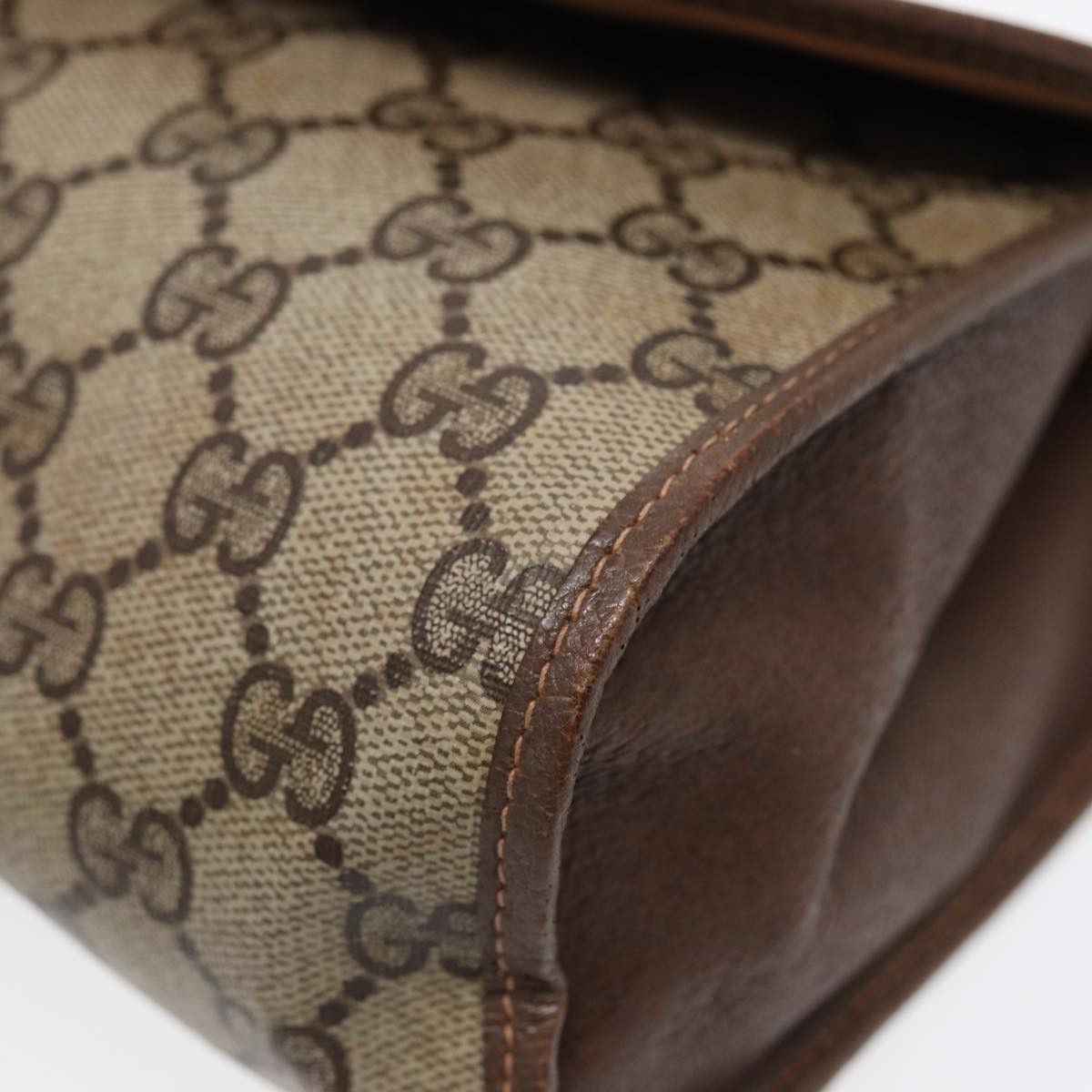 Gucci Sherry Brown Canvas Clutch Bag (Pre-Owned) Size ONE SIZE - 5 Thumbnail