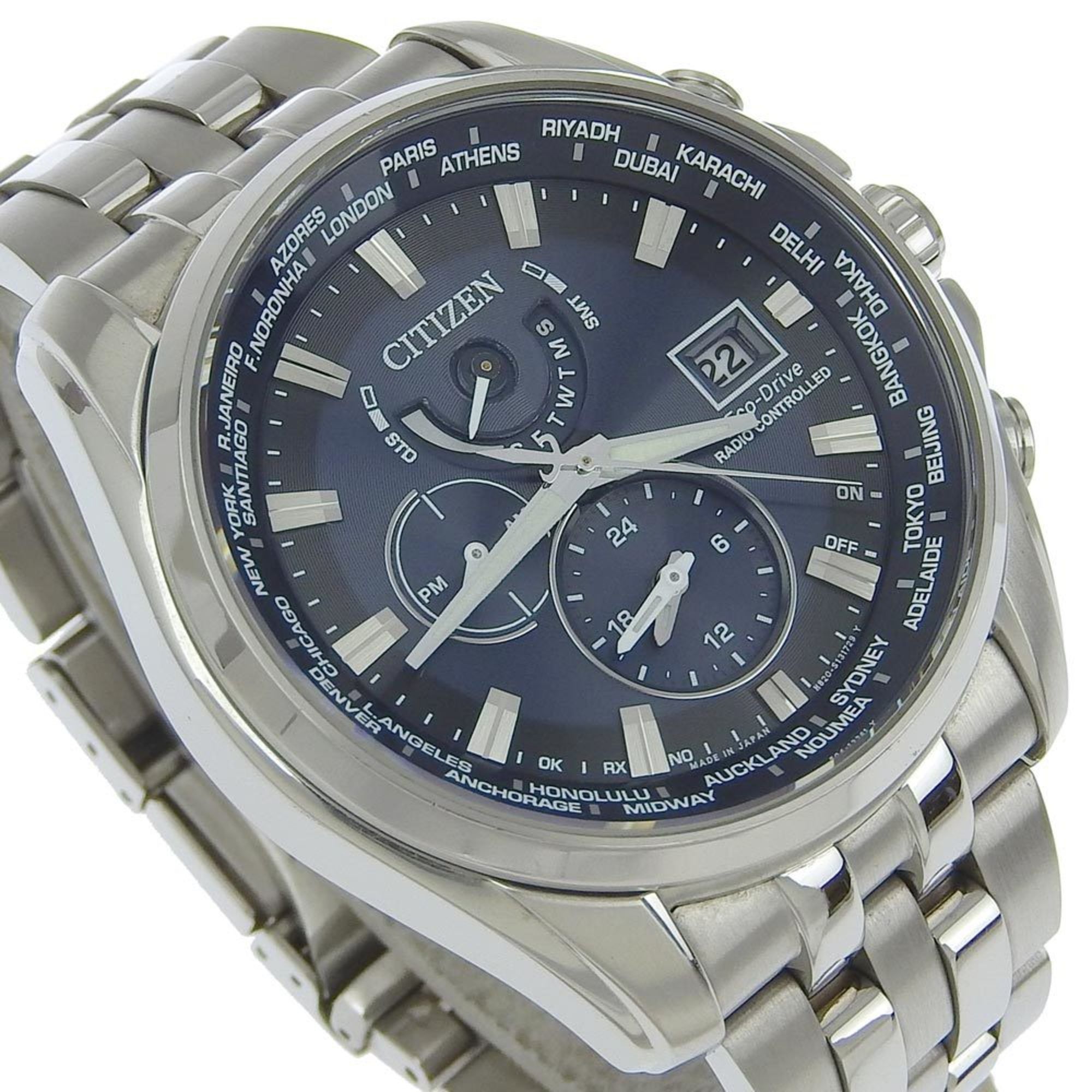 Citizen CITIZEN Eco-Drive Watch Limited Edition H820-T021697 Stainless Steel Solar Radio Navy Dial Eco Drive Men's Size ONE SIZE - 3 Thumbnail