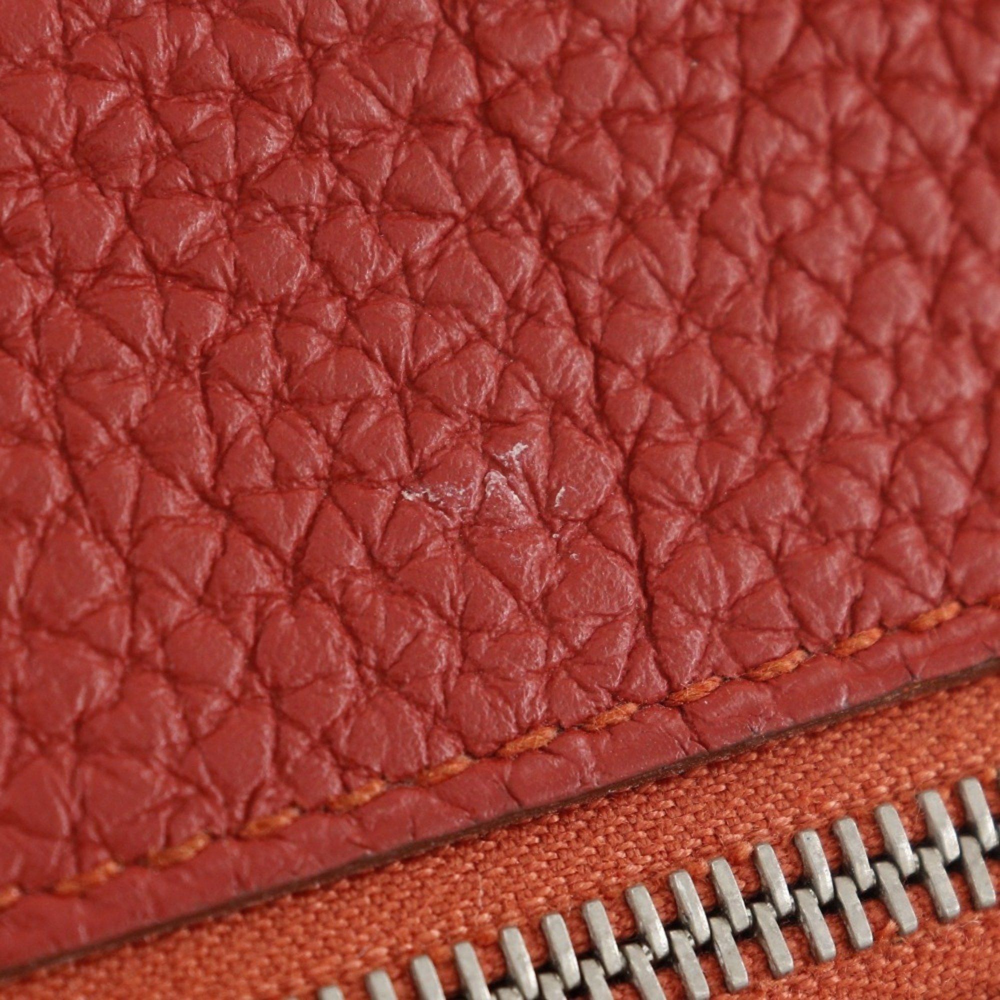 Hermes Hermes Dogon Long Wallet Togo 2014 Red □R Belt Clasp Ladies Size ONE SIZE - 8 Thumbnail