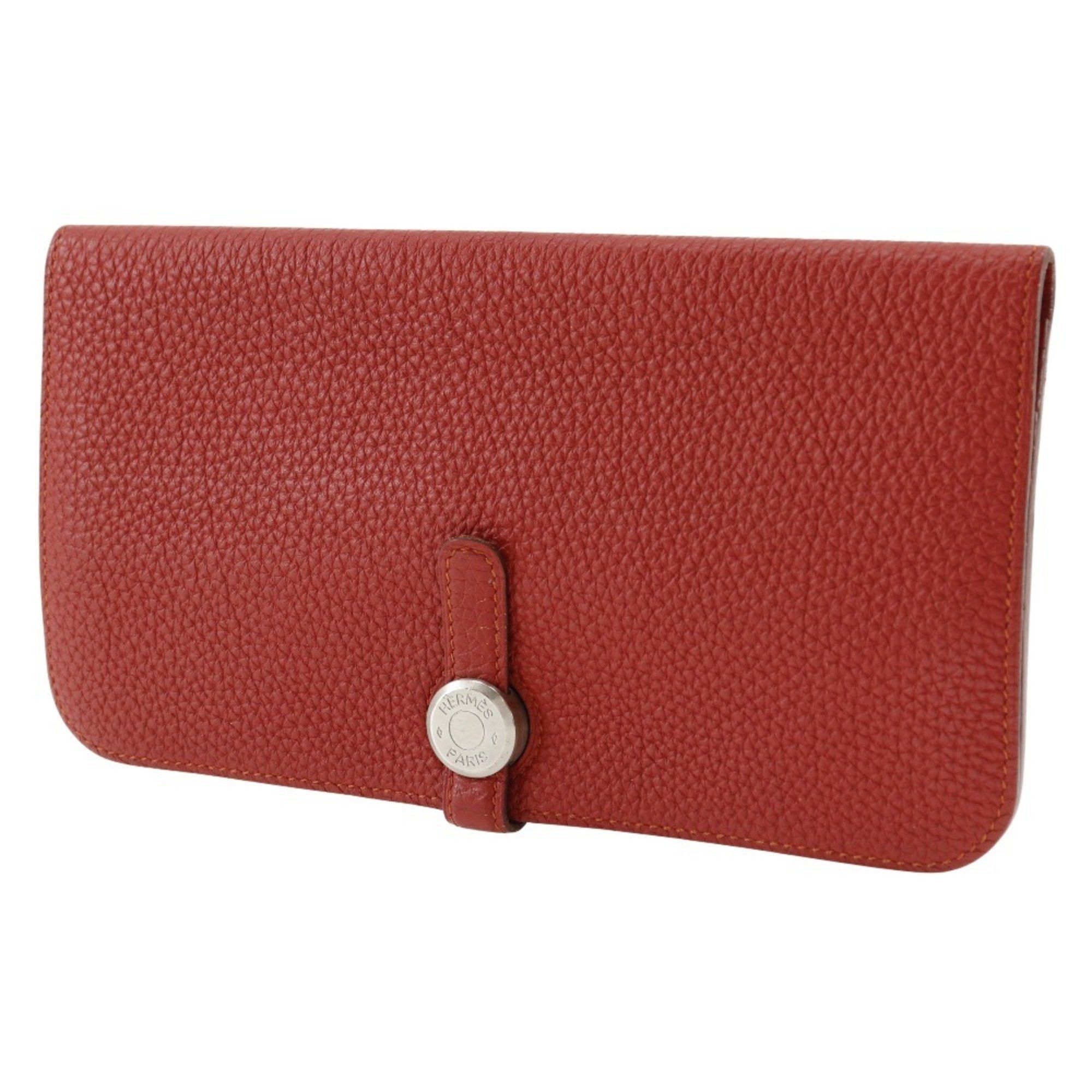 Hermes Hermes Dogon Long Wallet Togo 2014 Red □R Belt Clasp Ladies Size ONE SIZE - 2 Thumbnail