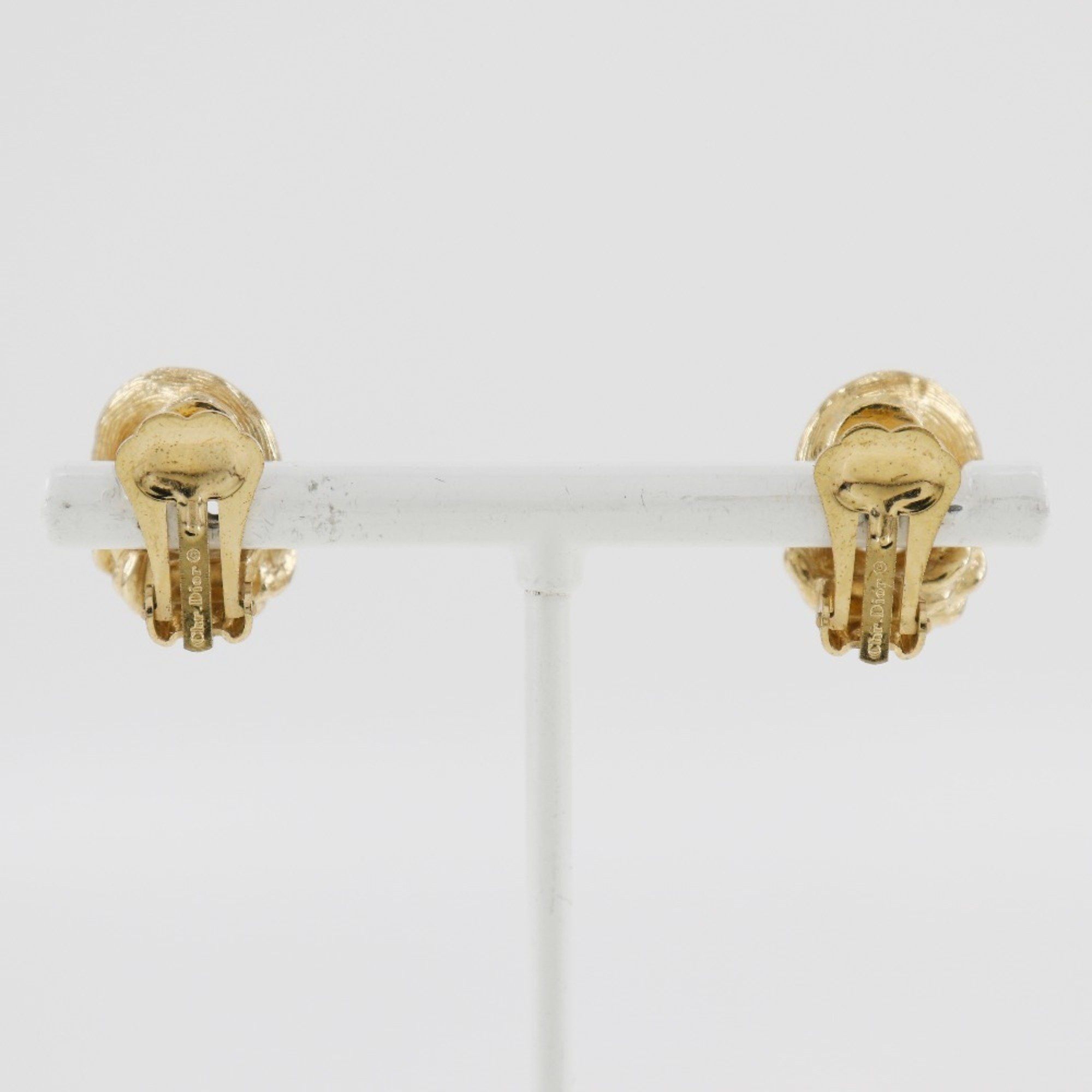 Dior Christian Dior Earrings Gold Plated Approx. 8.5g Women's Size ONE SIZE - 3 Thumbnail
