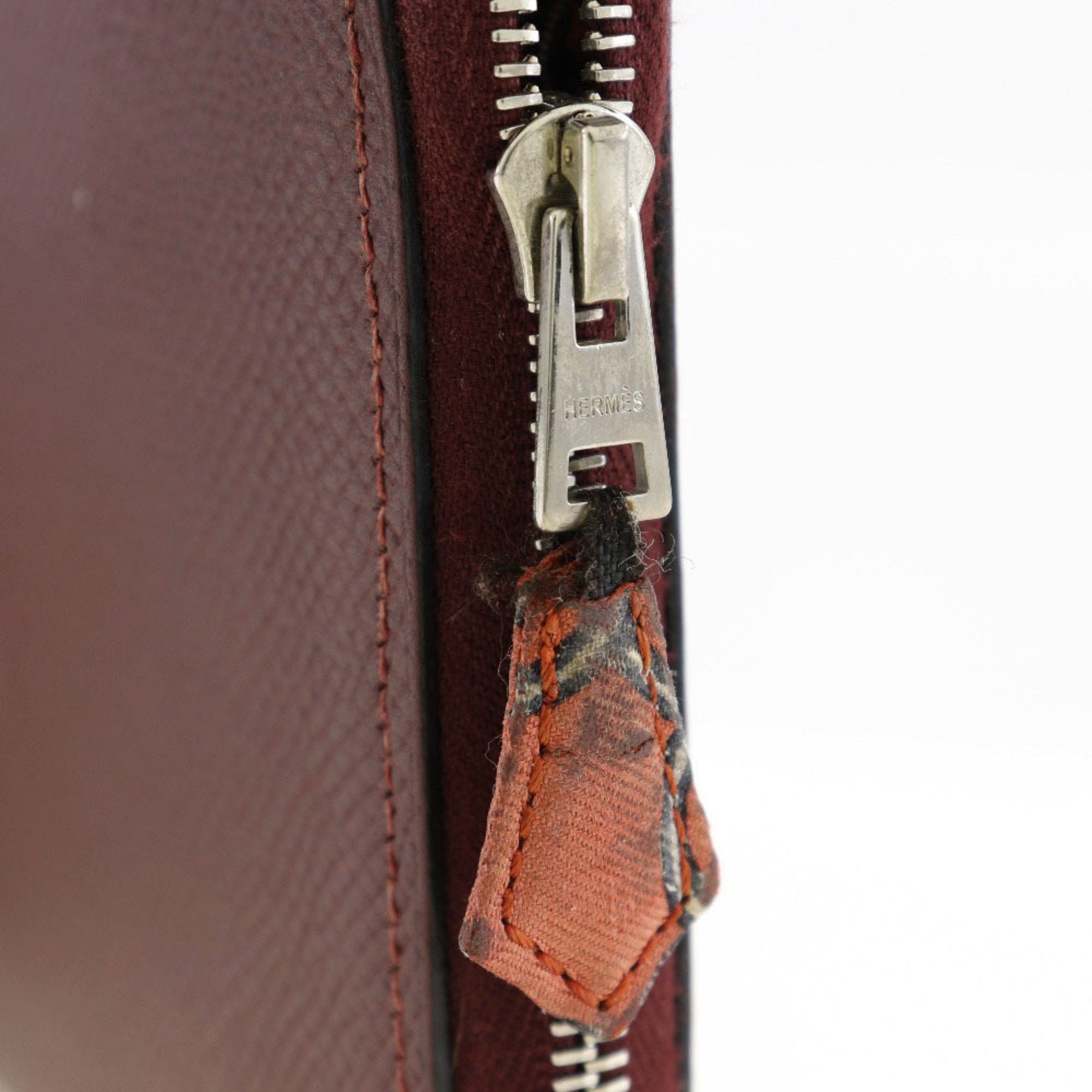 Hermes HERMES Azap Long Silk Inn Wallet Epsom Leather Rouge H 2014 Bordeaux □R Women's Size ONE SIZE - 9 Thumbnail