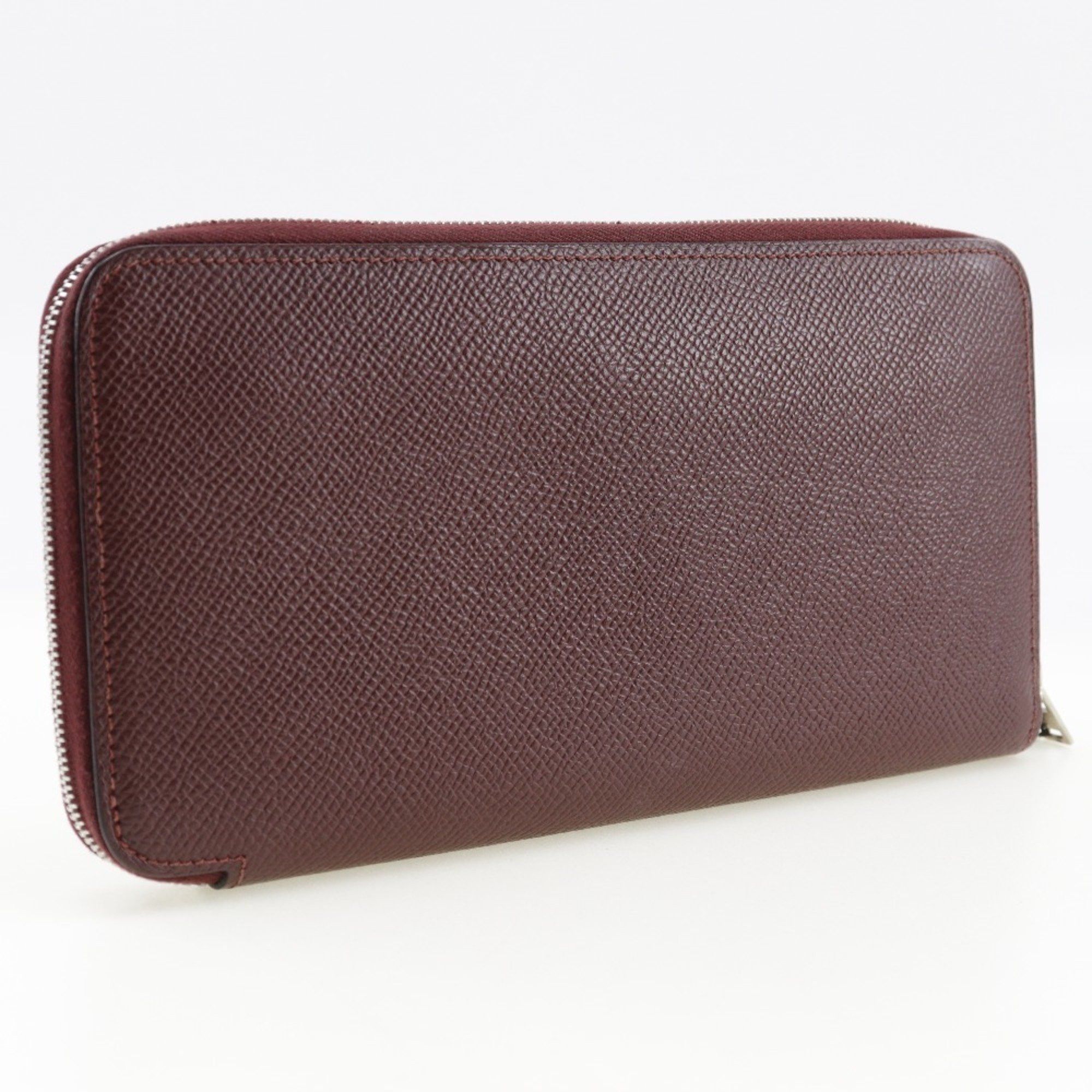 Hermes HERMES Azap Long Silk Inn Wallet Epsom Leather Rouge H 2014 Bordeaux □R Women's Size ONE SIZE - 3 Thumbnail