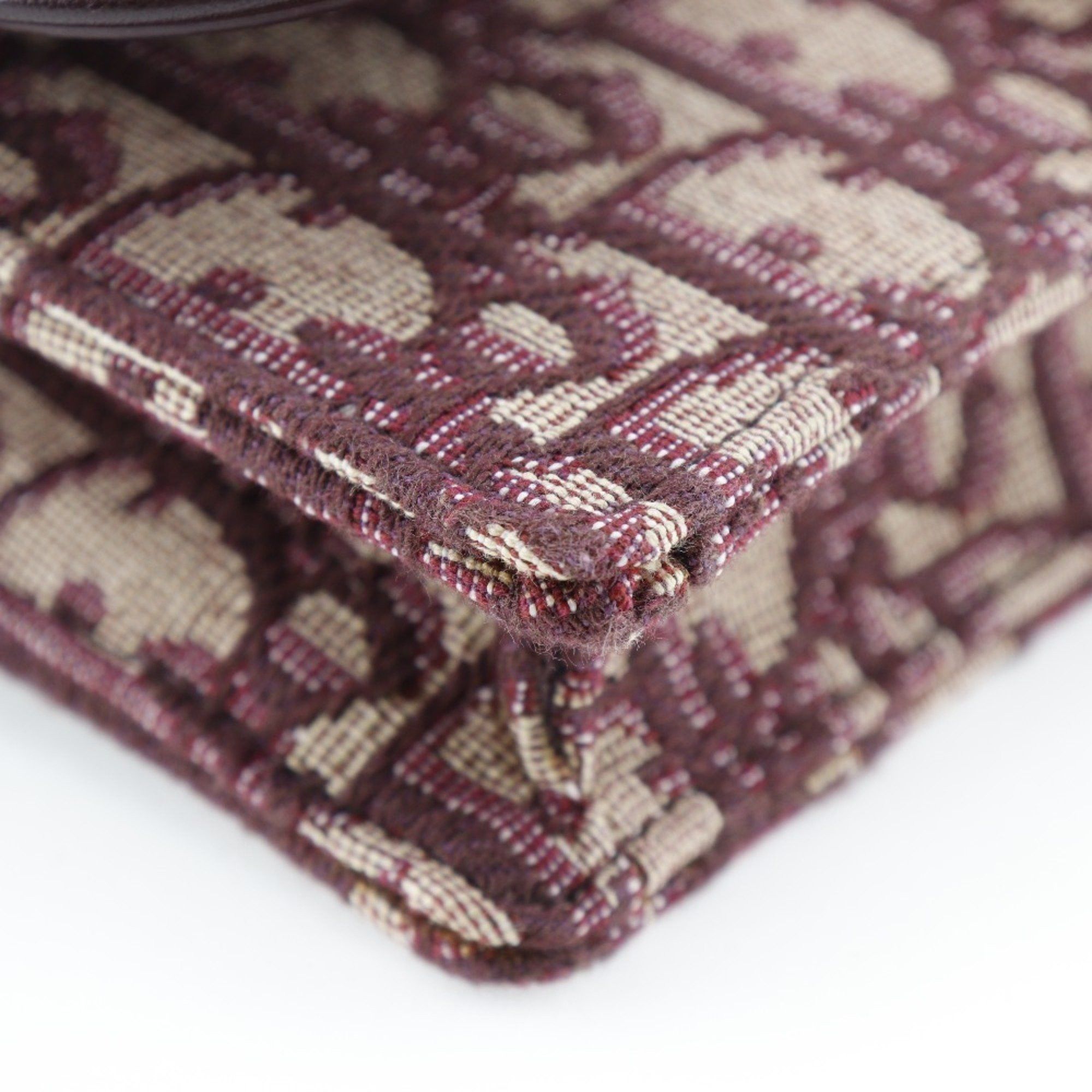 Dior Christian Dior Saddle Waist Bag Trotter Clutch Canvas Bordeaux 2way Type Women's Size ONE SIZE - 4 Thumbnail