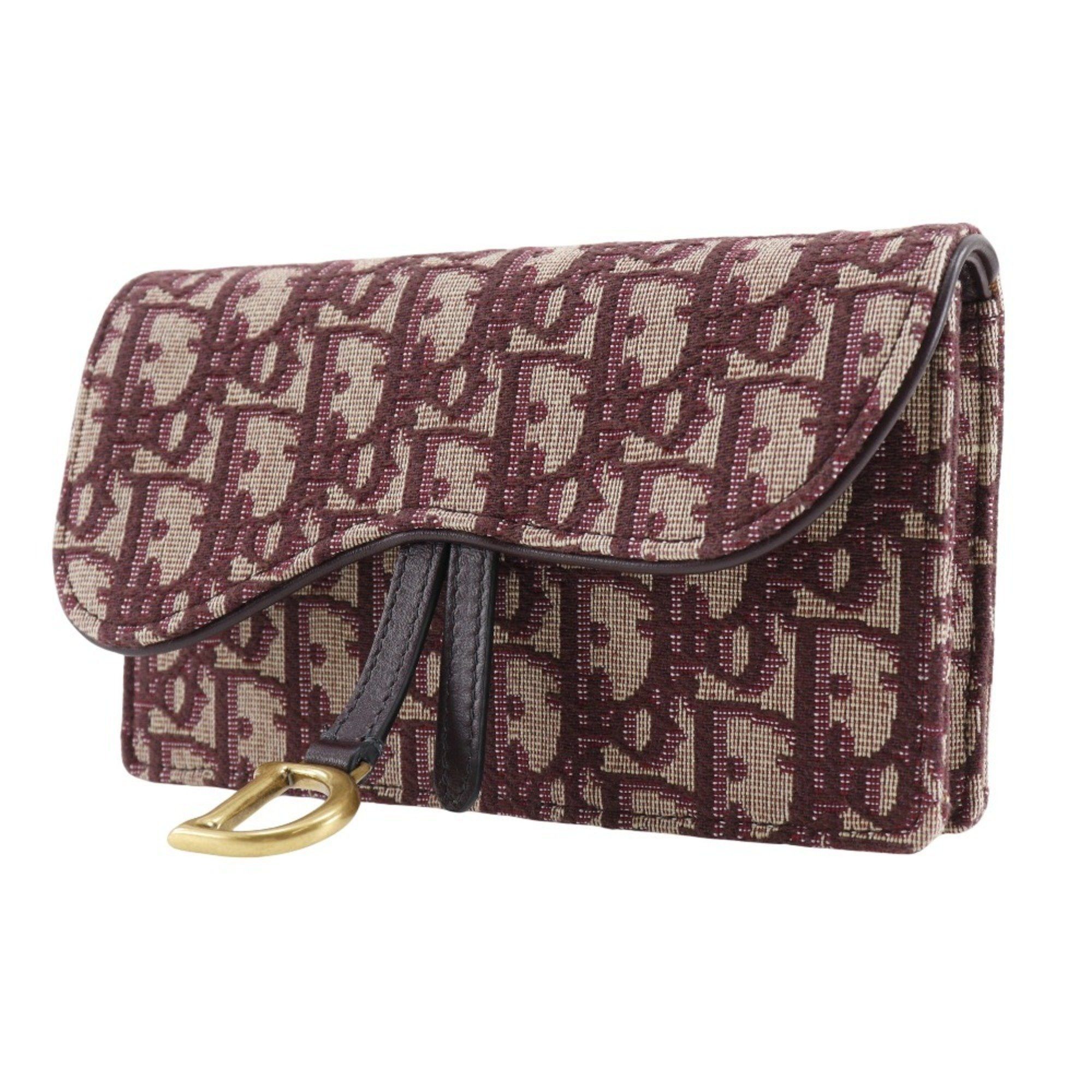 Dior Christian Dior Saddle Waist Bag Trotter Clutch Canvas Bordeaux 2way Type Women's Size ONE SIZE - 2 Thumbnail
