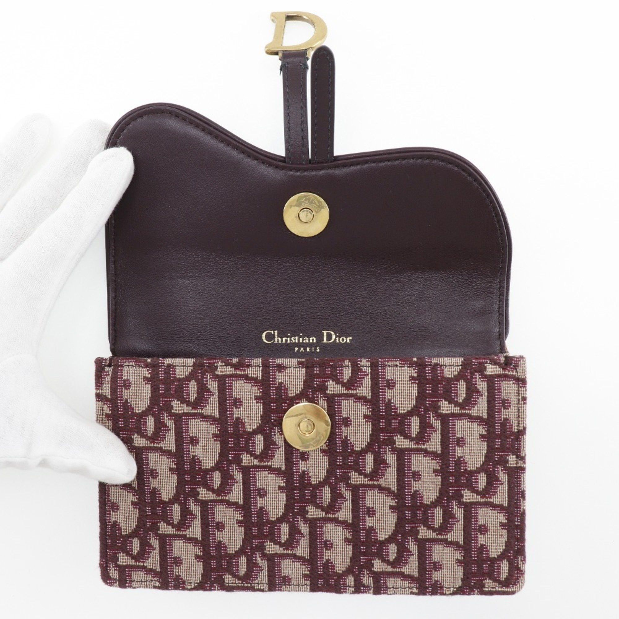 Dior Christian Dior Saddle Waist Bag Trotter Clutch Canvas Bordeaux 2way Type Women's Size ONE SIZE - 7 Thumbnail