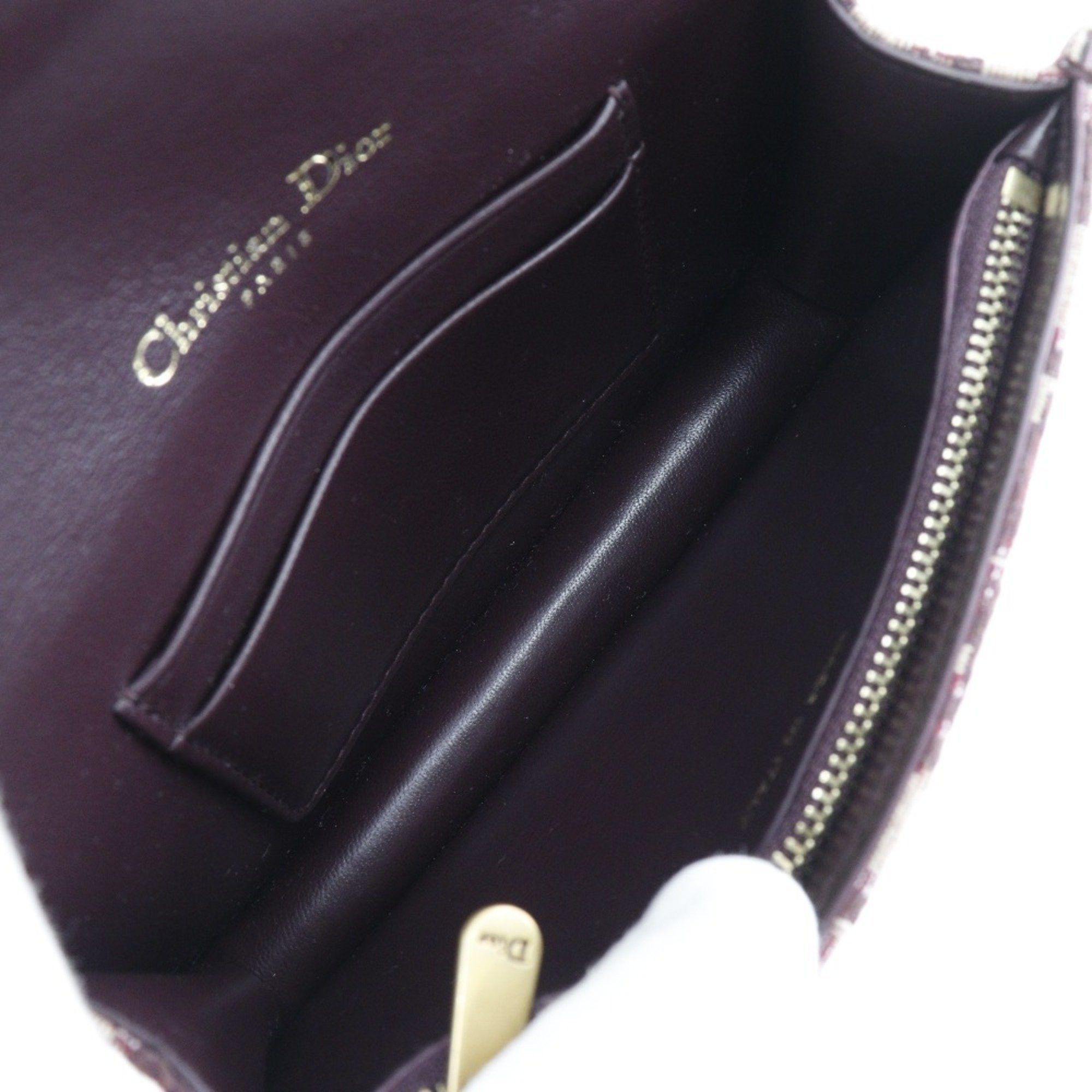 Dior Christian Dior Saddle Waist Bag Trotter Clutch Canvas Bordeaux 2way Type Women's Size ONE SIZE - 5 Thumbnail
