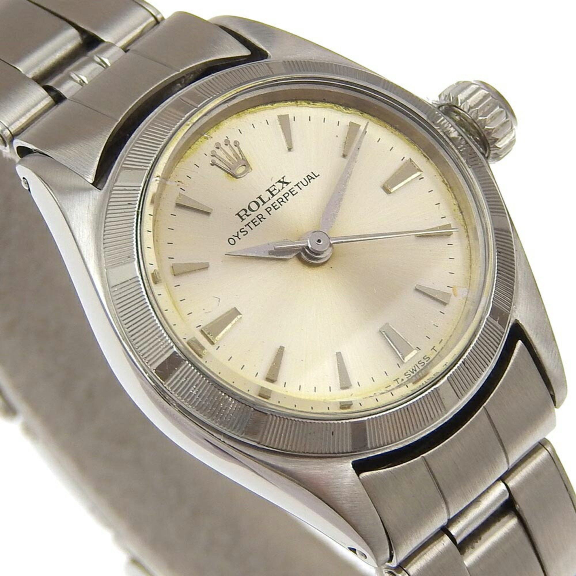 Rolex Rolex Oyster Perpetual Watch Thunderbird Bezel 6623 Stainless Steel 1965 Automatic Silver Dial perpetual Ladies Size ONE SIZE - 3 Thumbnail