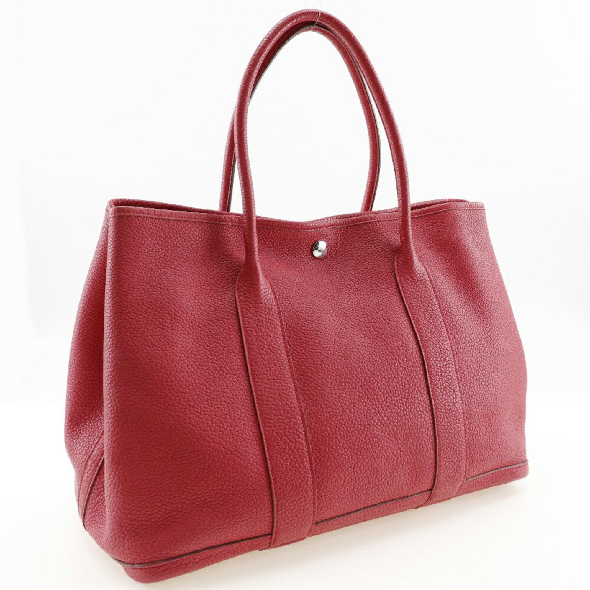 Hermes Hermes Garden PM Tote Bag Negonda Bougainvillea 2012 Red □P Snap Button party Ladies Size ONE SIZE - 3 Thumbnail