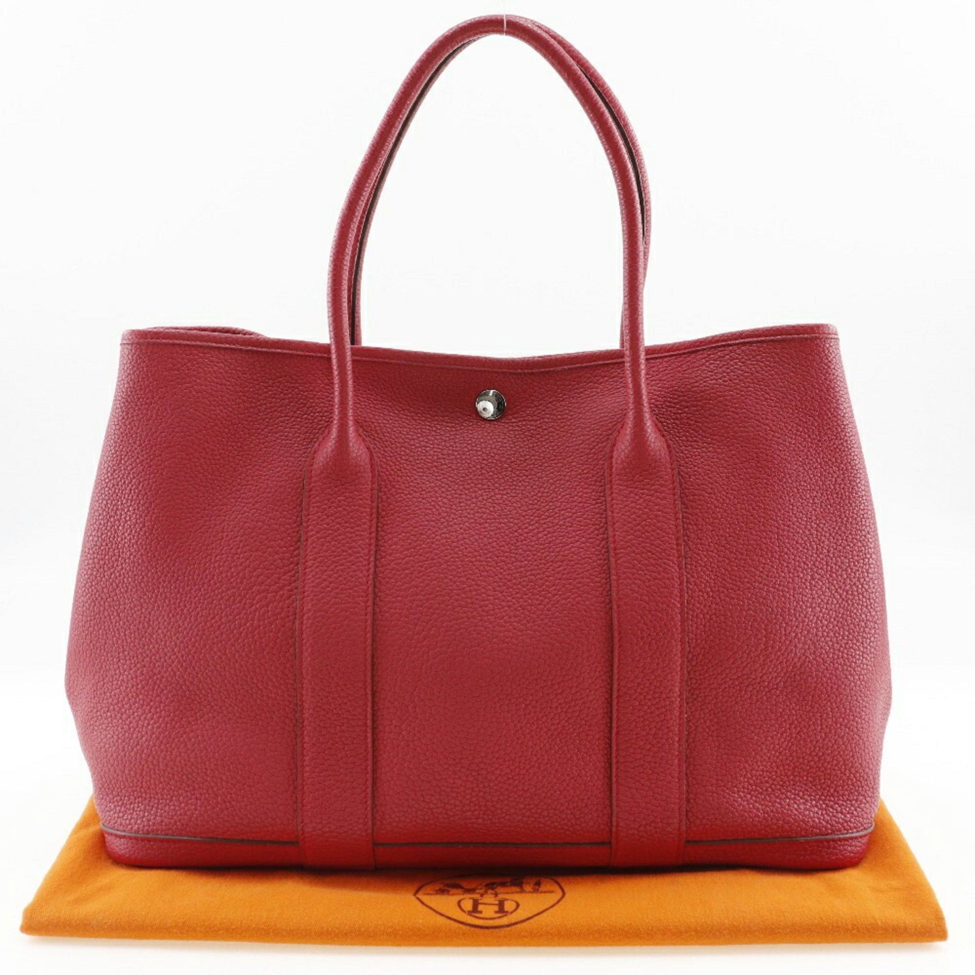 Hermes Hermes Garden PM Tote Bag Negonda Bougainvillea 2012 Red □P Snap Button party Ladies Size ONE SIZE - 10 Thumbnail