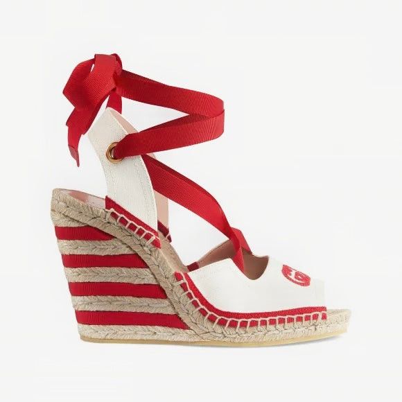 Gucci Gucci Interlocking G Web Espadrille Sandals SIZE 40 Size ONE SIZE - 2 Thumbnail