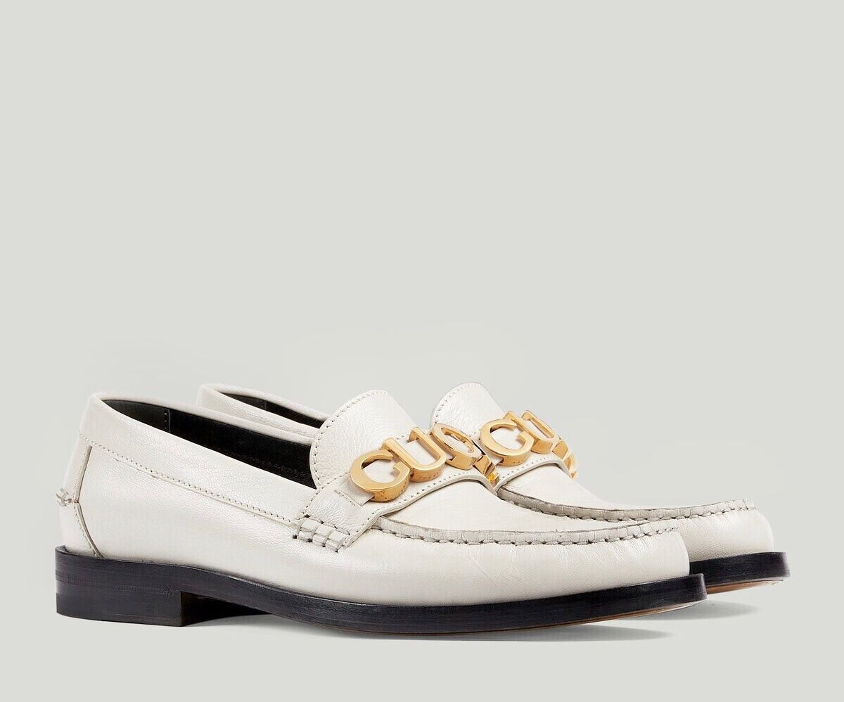 Gucci Gucci Logo Leather Loafers SIZE 40 Size ONE SIZE - 2 Thumbnail