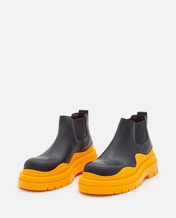 Bottega Veneta Tire Ankle Leather Boots with orange sole Size US 9 / EU 42 - 2 Thumbnail