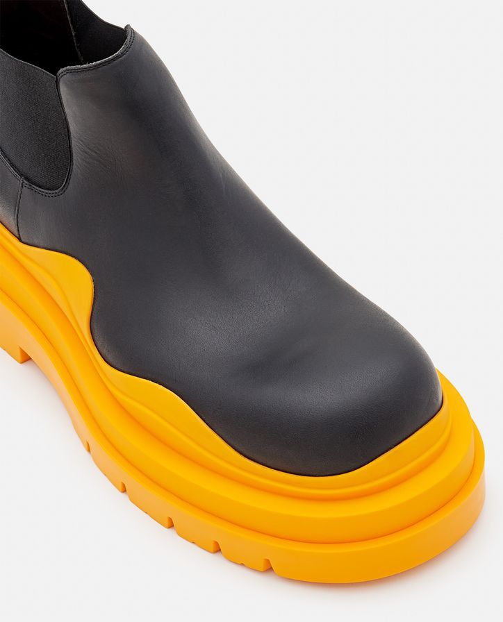 Bottega Veneta Tire Ankle Leather Boots with orange sole Size US 9.5 / EU 42-43 - 4 Thumbnail