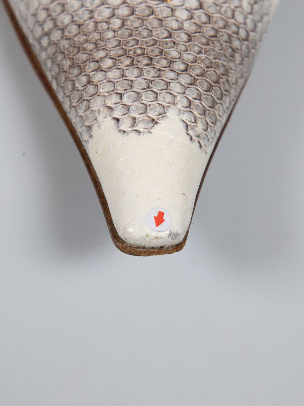 Chanel Snakeskin Print Leather Pointed Toe Heels Size US 9.5 / IT 39.5 - 10 Thumbnail