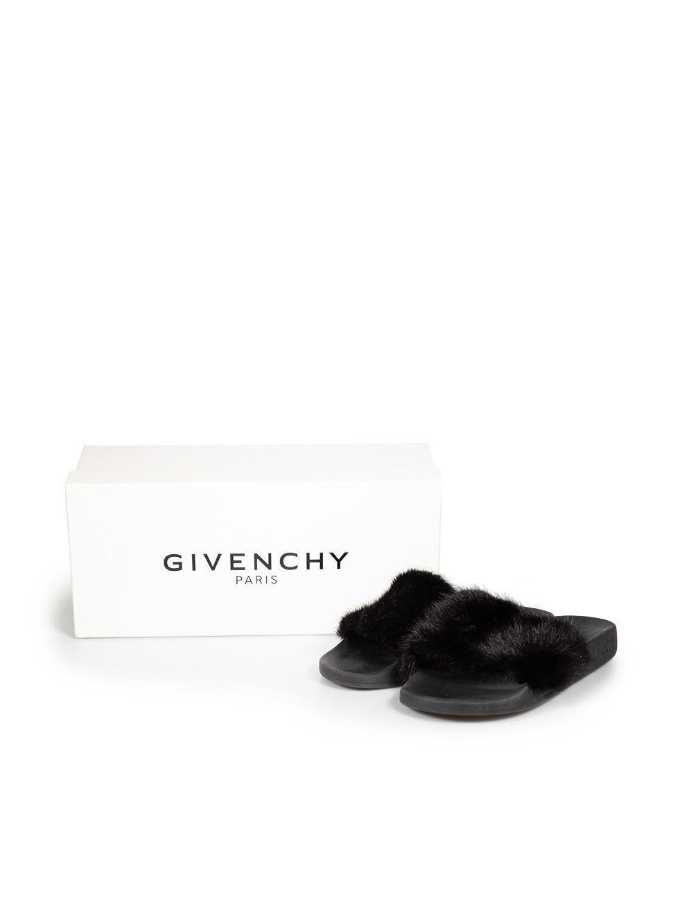 Givenchy Black Mink Fur Slides Size US 10 / IT 40 - 7 Thumbnail