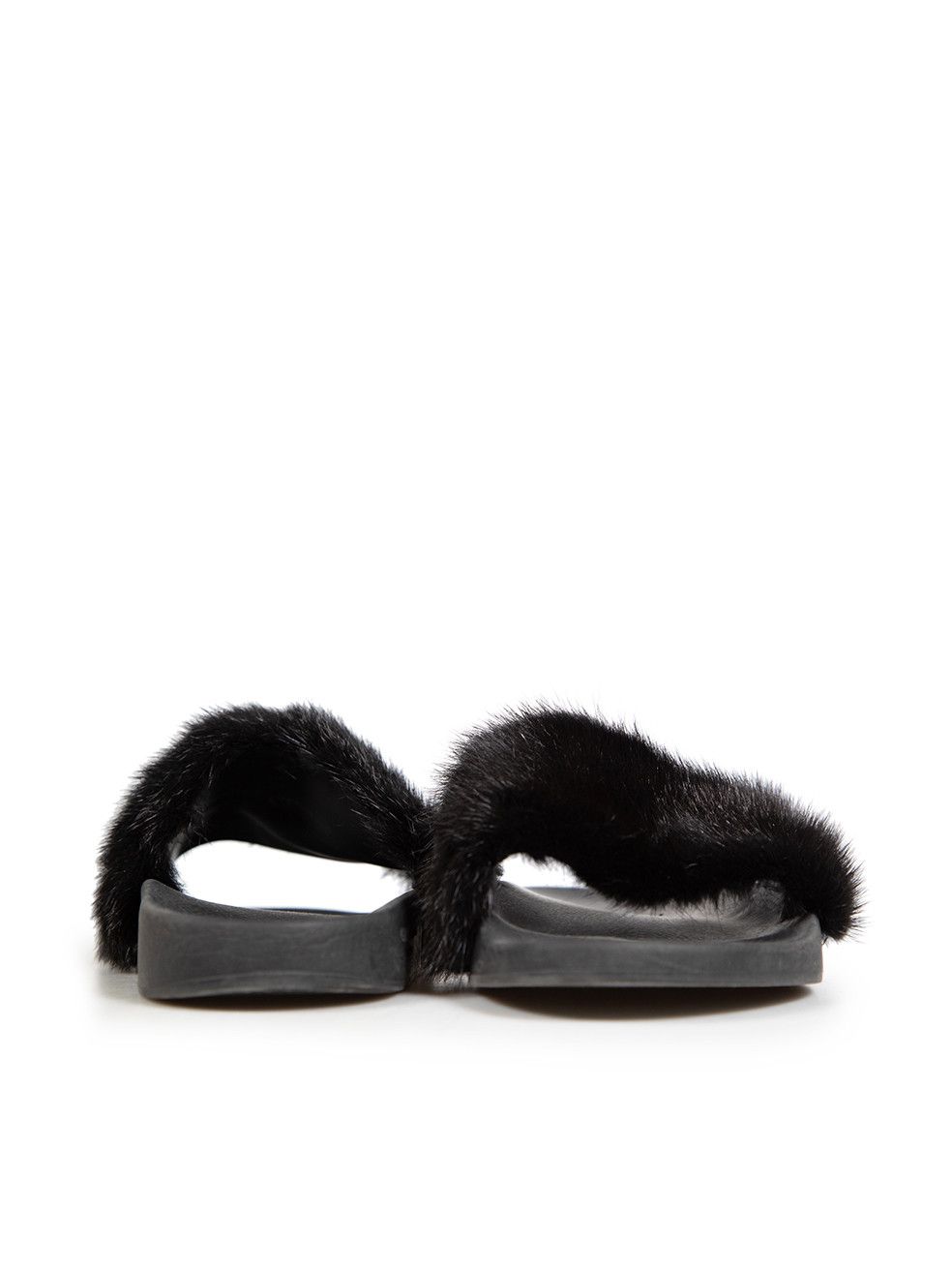 Givenchy Black Mink Fur Slides Size US 10 / IT 40 - 3 Thumbnail