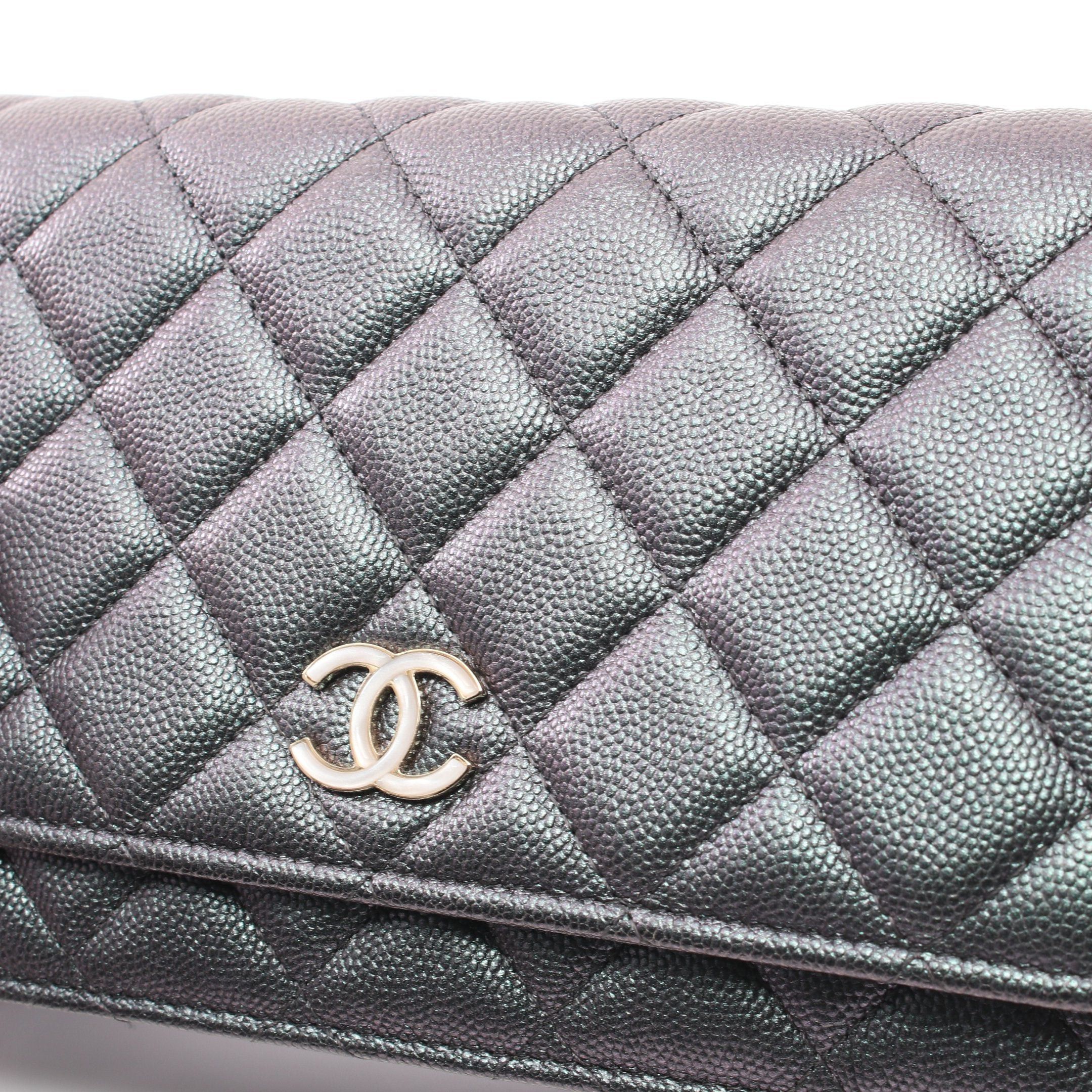 Chanel Chanel Matelasse Chain Wallet Caviar Skin Black Gold Hardware Aurora Size ONE SIZE - 6 Thumbnail