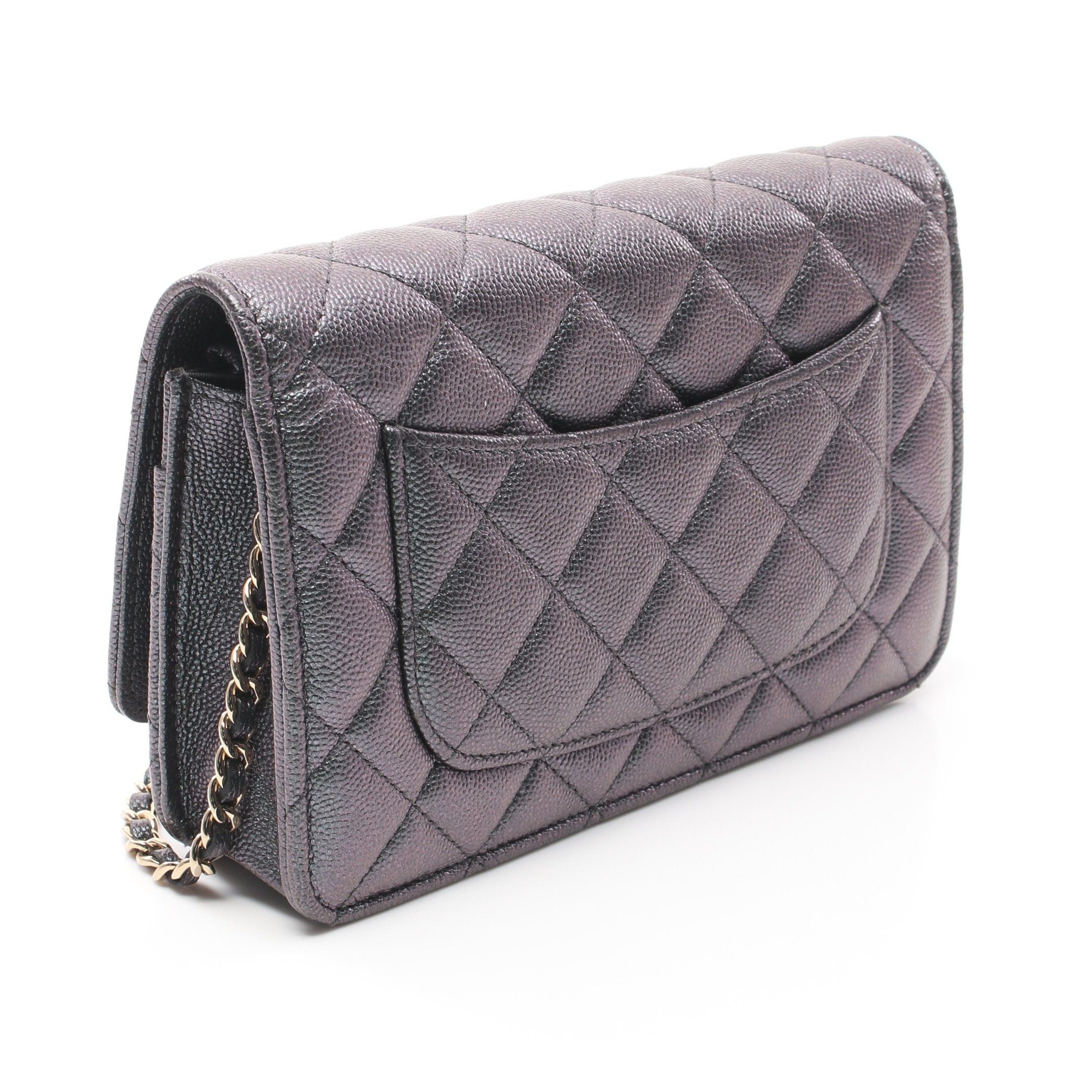 Chanel Chanel Matelasse Chain Wallet Caviar Skin Black Gold Hardware Aurora Size ONE SIZE - 2 Thumbnail