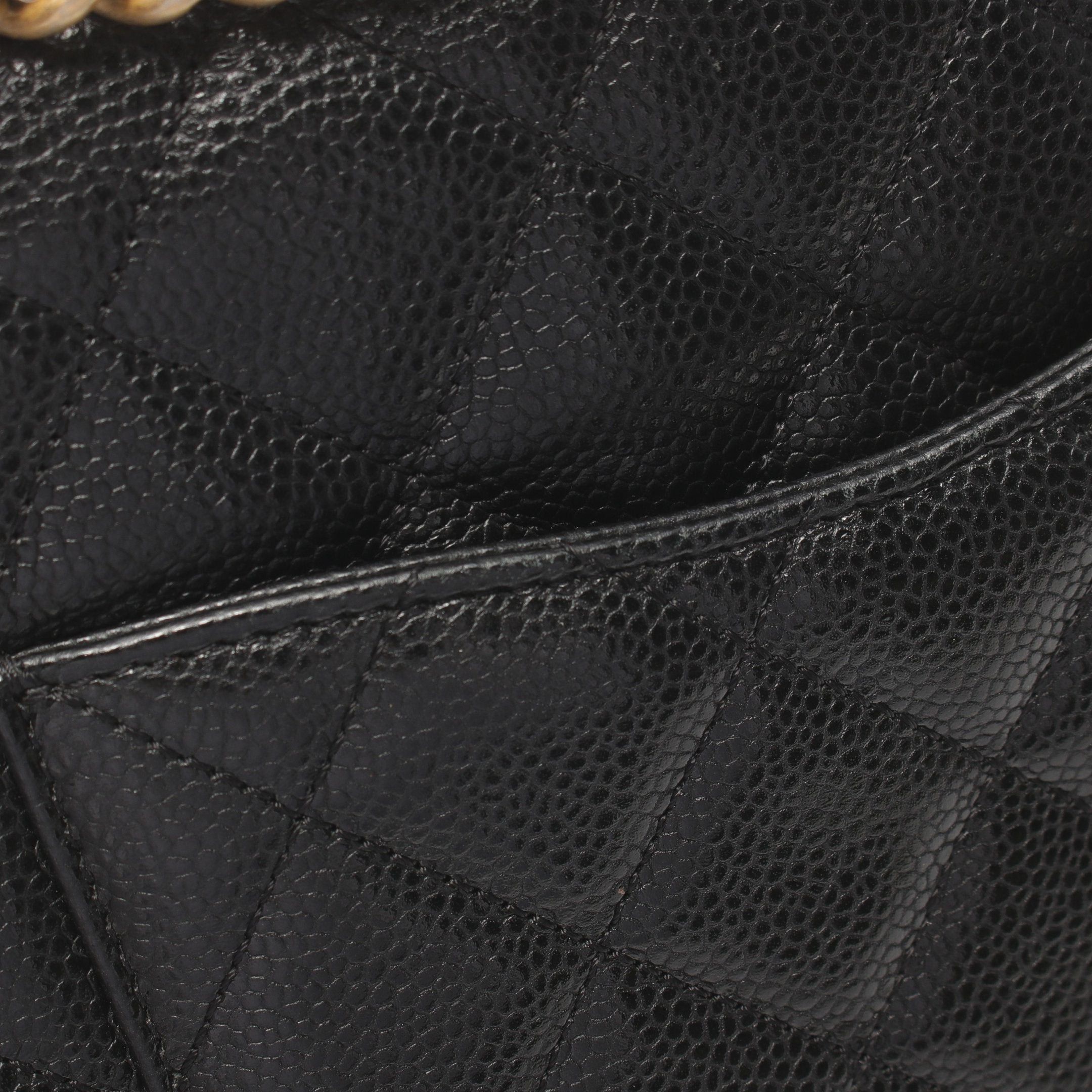 Chanel Chanel Matelasse Chain Shoulder Bag Caviar Skin Black Gold Hardware Size ONE SIZE - 8 Thumbnail