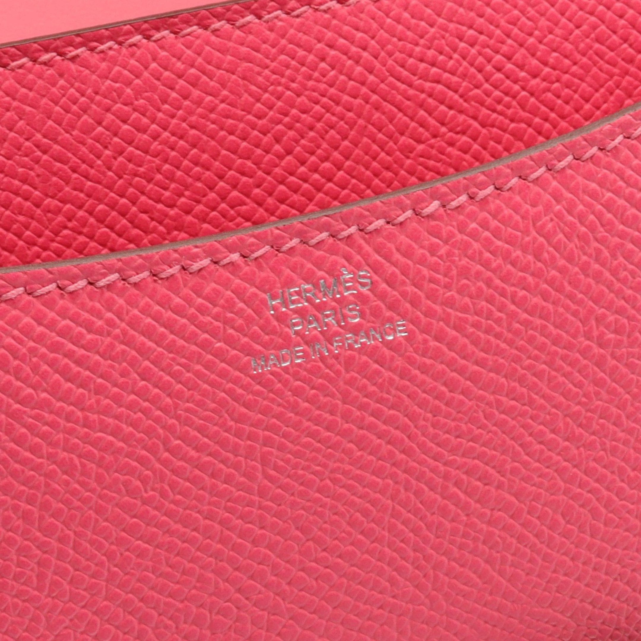 Hermes Hermes Constance 3 Mini Miroir Shoulder Bag Veau Epsom Pink Silver Hardware Double Engraved Size ONE SIZE - 4 Thumbnail