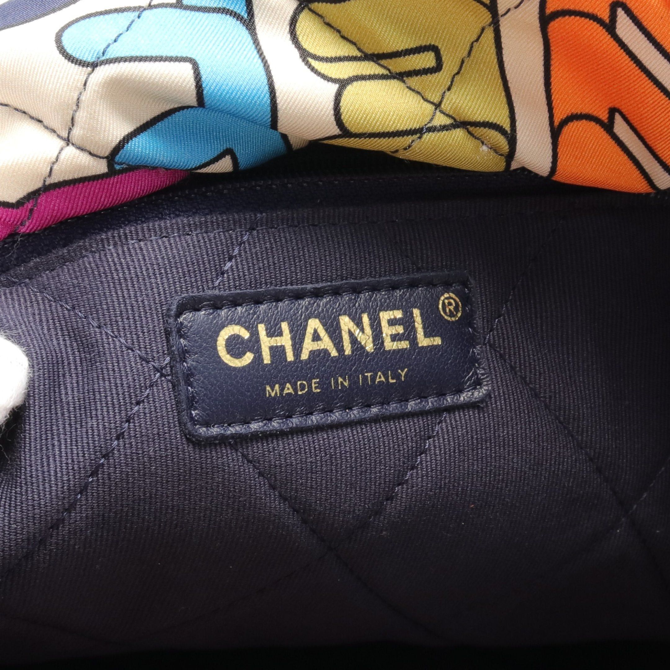 Chanel Chanel Logo Print Quilting Chain Shoulder Bag Tote Fabric Leather Multicolor Gold Hardware Size ONE SIZE - 4 Thumbnail